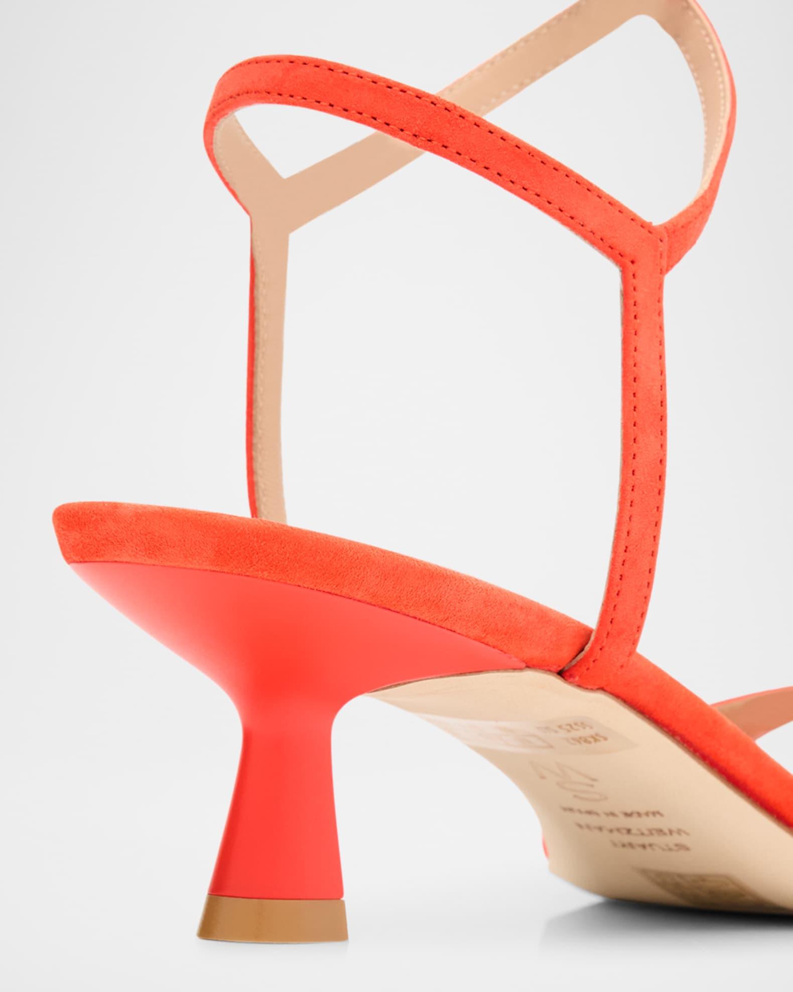 Nudist Suede Ankle-Strap Kitten Sandals Product Image