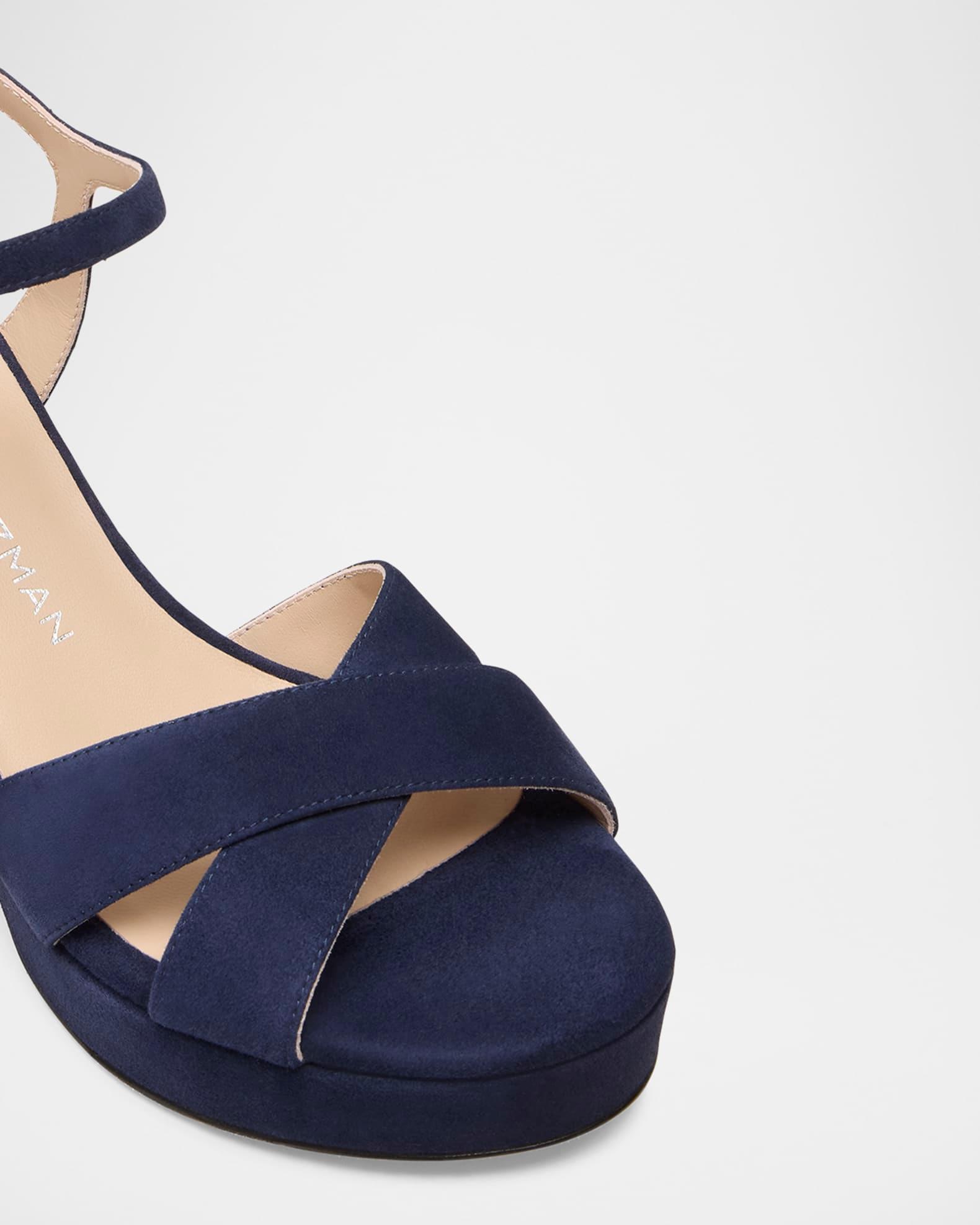 Dayna Suede Crisscross Platform Sandals Product Image