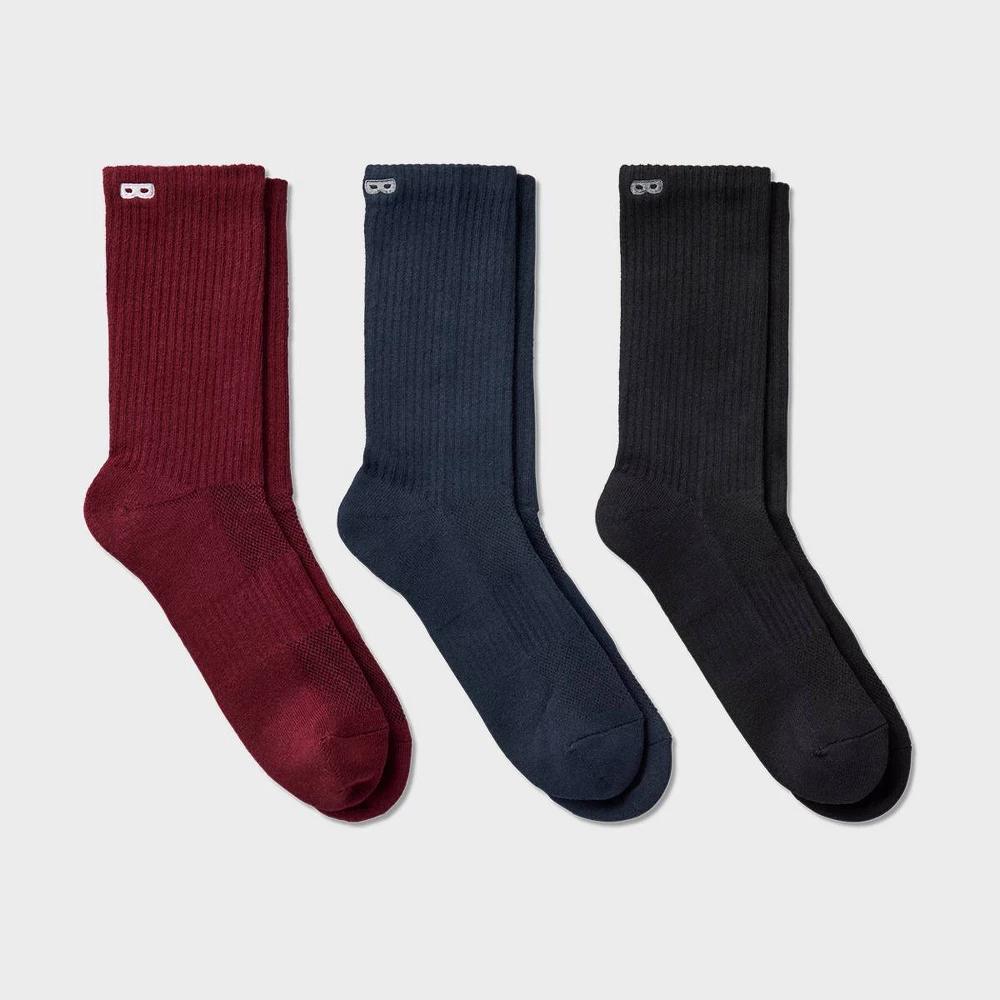 Pair of Thieves Men's Crew Socks 3pk - Gray 6-12 Product Image