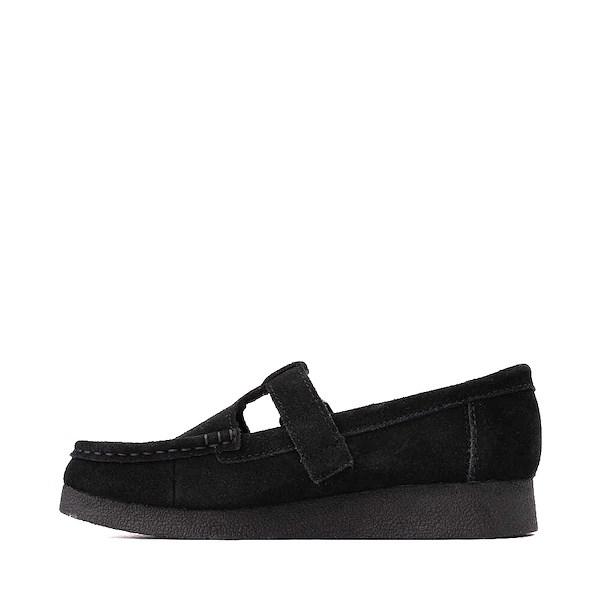 Womens Clarks Wallabee Evo T-Bar Mocassin - Black Product Image