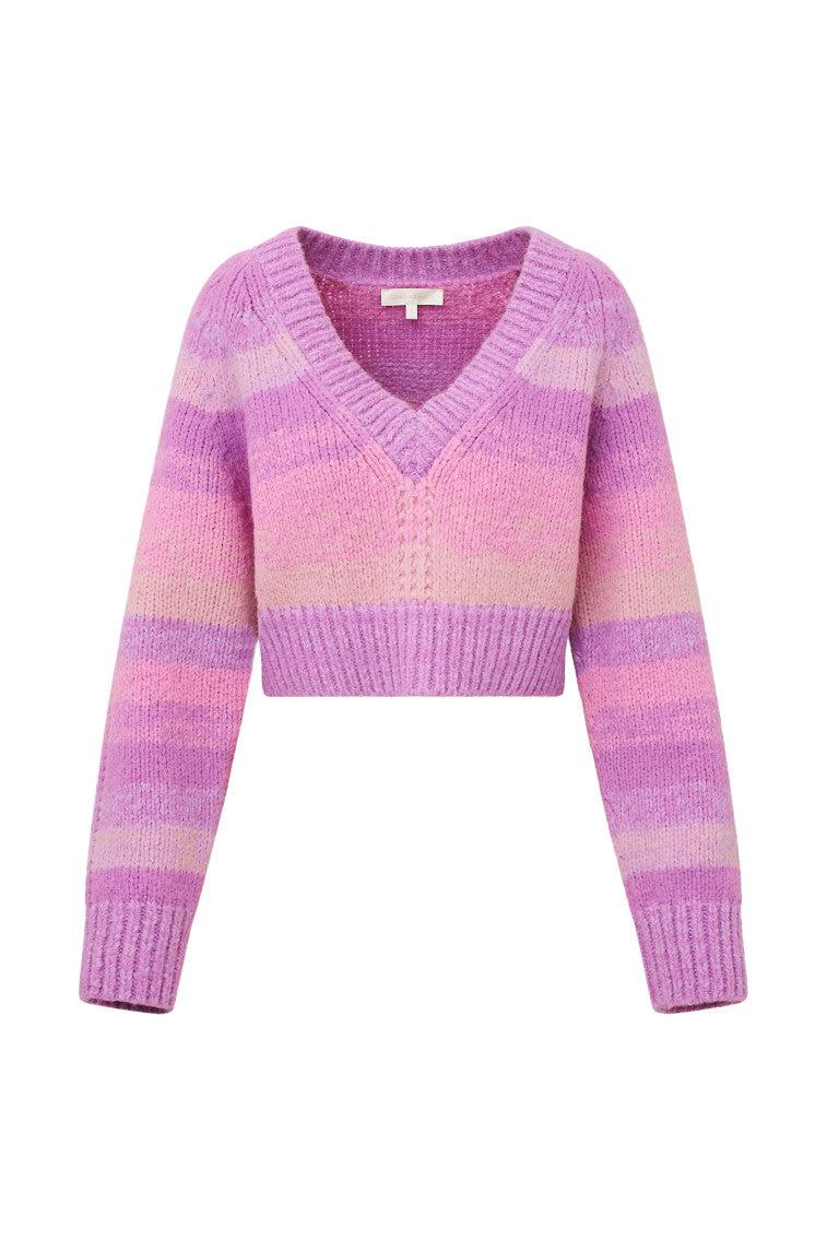 Barbarelle Alpaca Striped Pullover Product Image