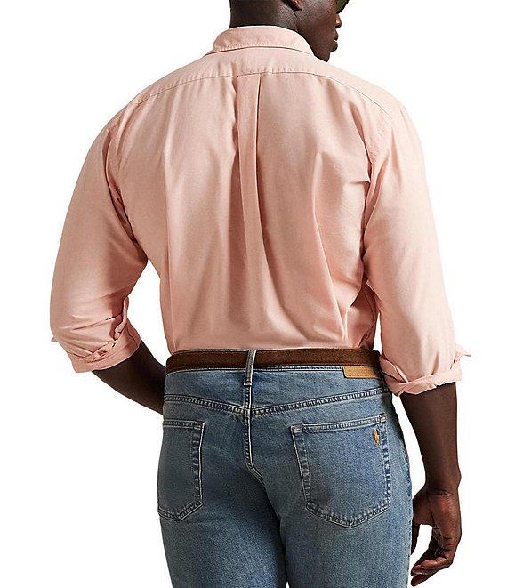Polo Ralph Lauren Big & Tall Solid Oxford Long Sleeve Woven Shirt Product Image