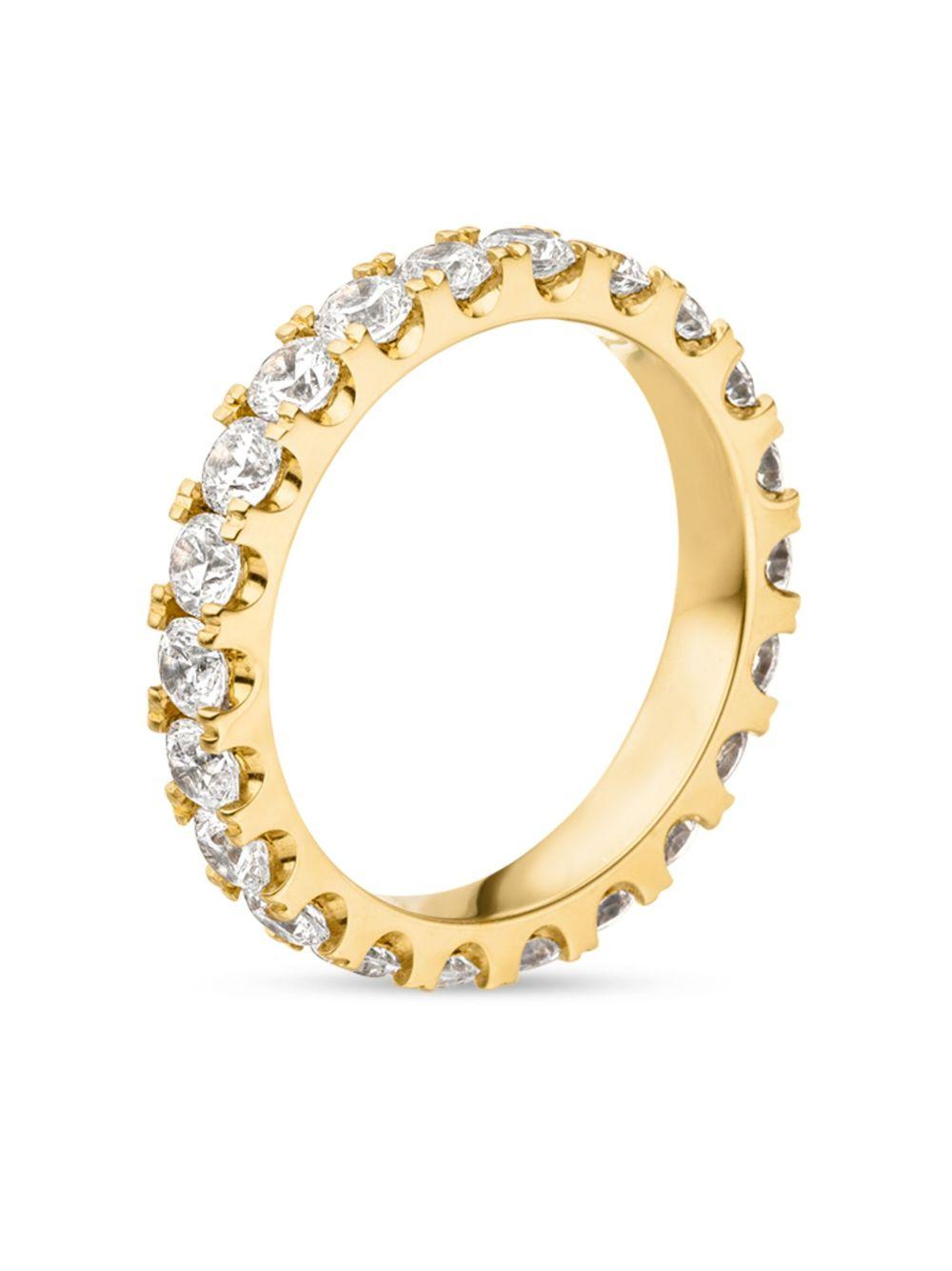18kt yellow gold Memory diamond ring Product Image