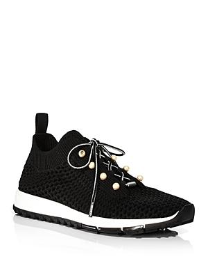 Jimmy Choo Womens Veles Crochet Knit Low Top Sneakers Product Image