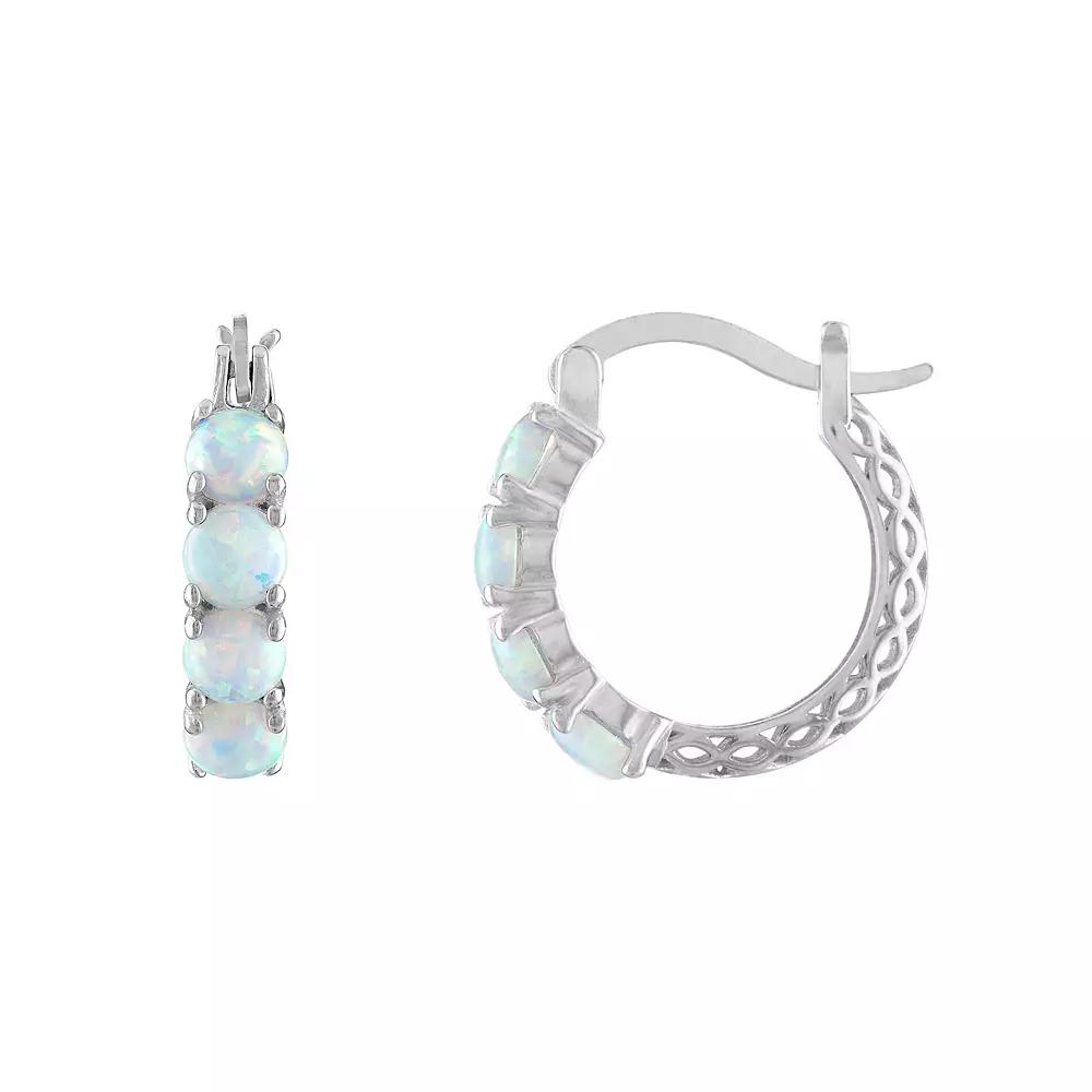 Designs by Gioelli Sterling Silver Filigree Hoop Earrings, Women's, Purple Product Image