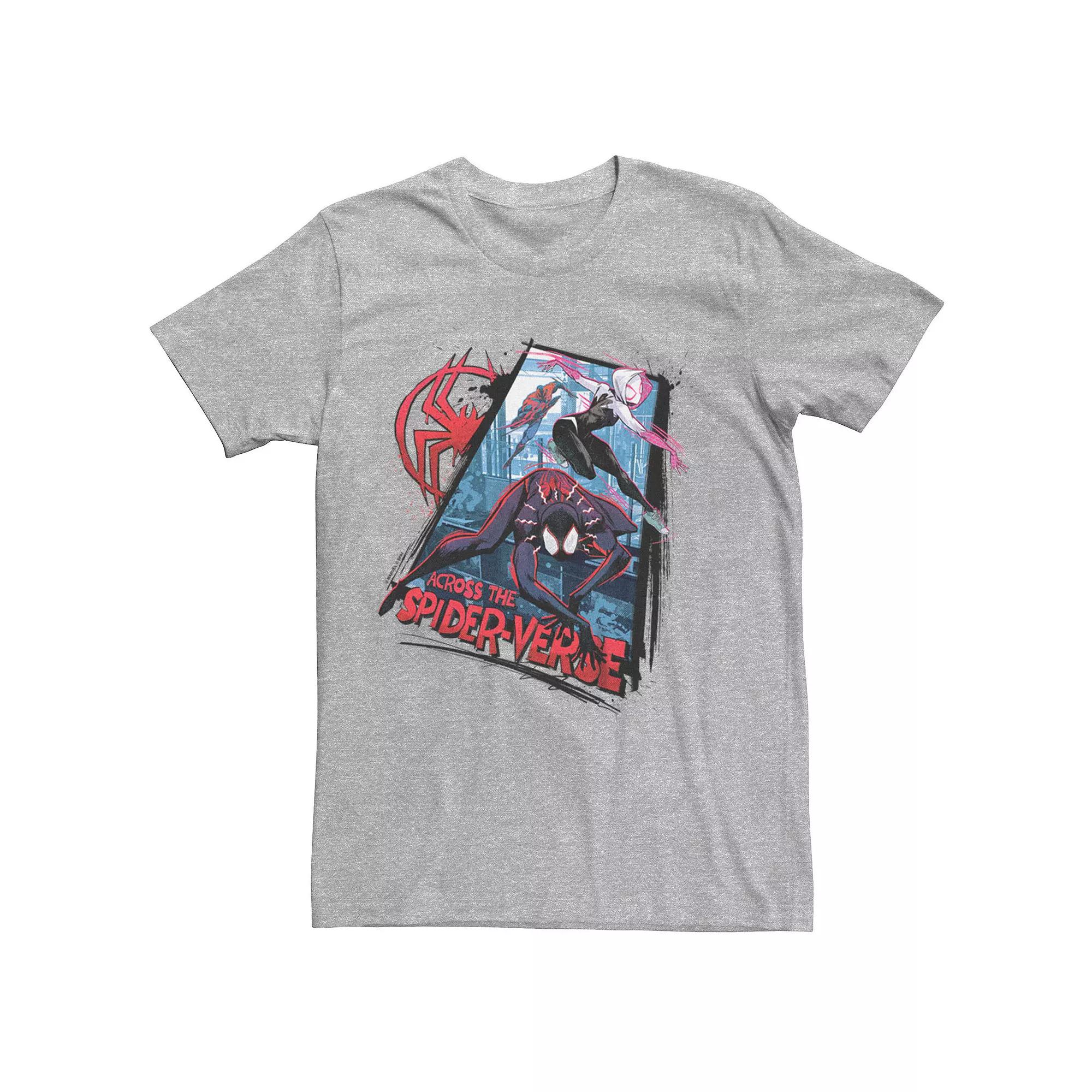 Big & Tall Marvel Spiderman Across The Spider Verse Action Poster Graphic Tee, Men's,  Product Image