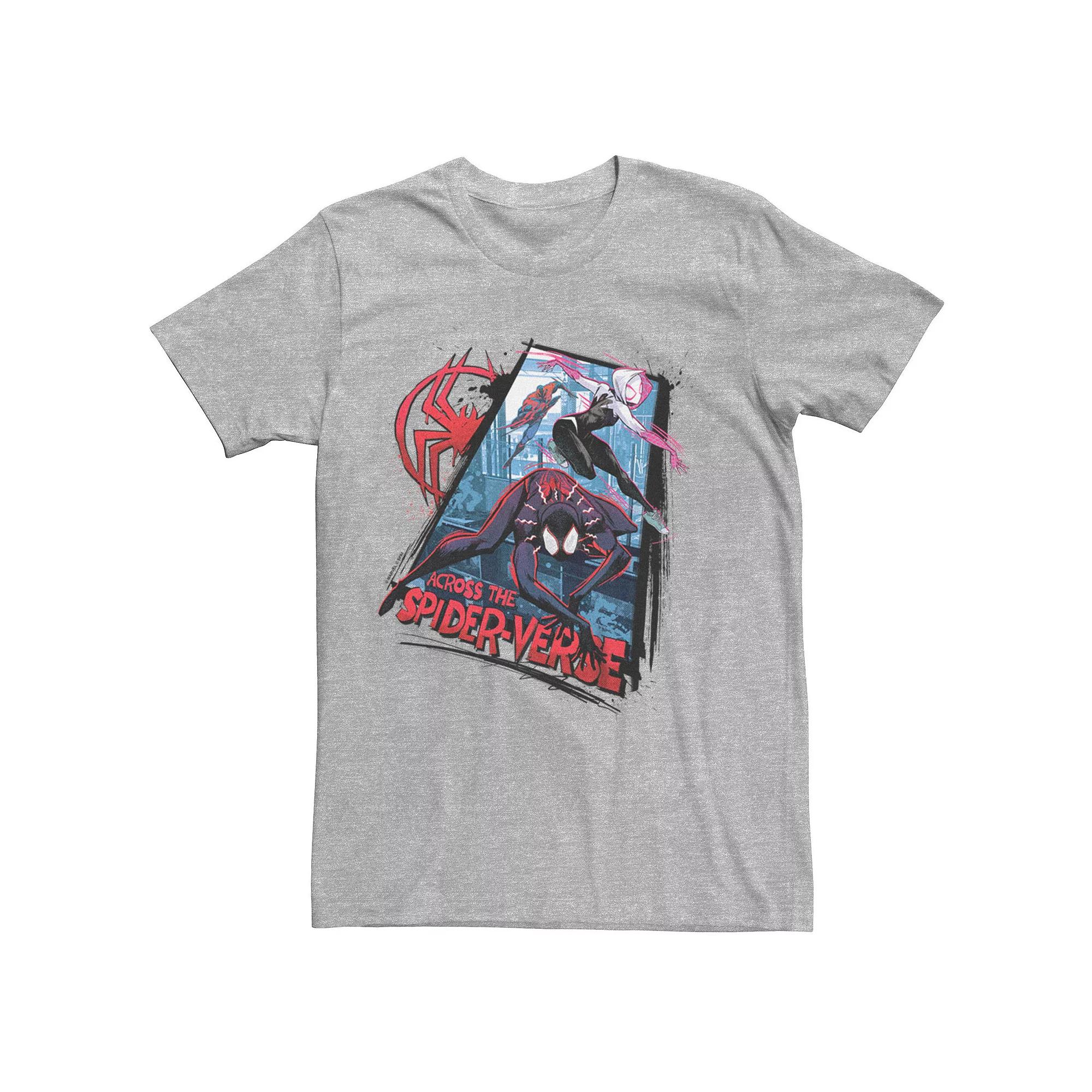 Big & Tall Marvel Spiderman Across The Spider Verse Action Poster Graphic Tee, Men's,  Product Image