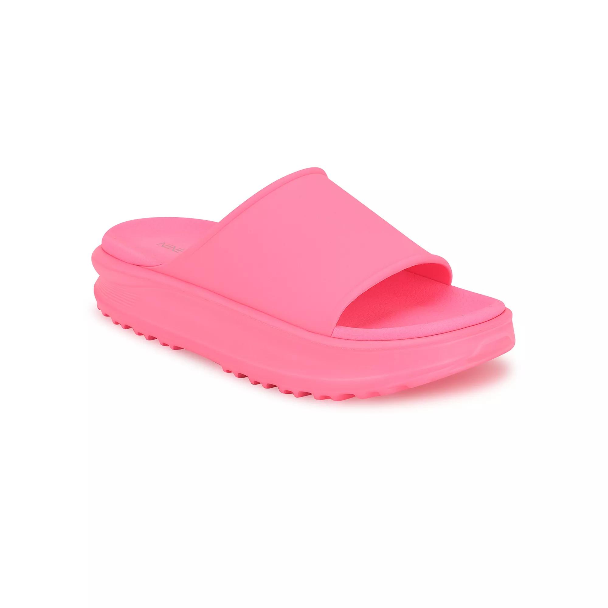 Nine West Sunshin Women's Slides, Size: 11, Neon Pink Product Image