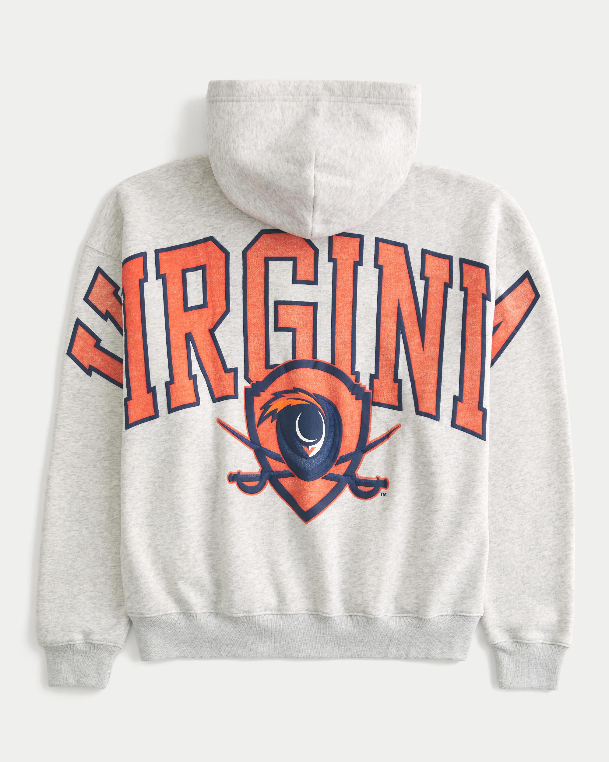Boxy Zip-Up University of Virginia Graphic Hoodie Product Image