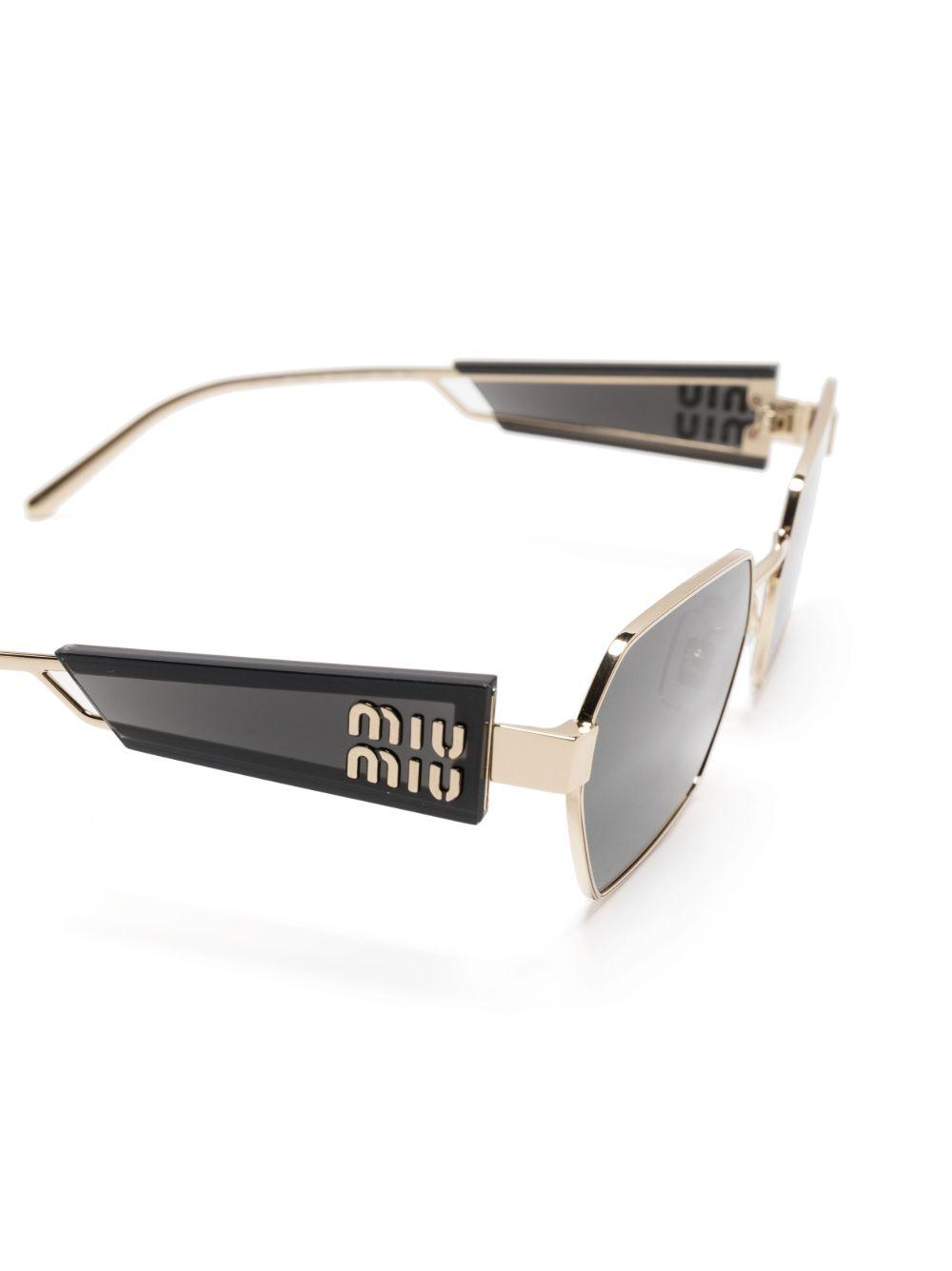 logo-debossed geometric-frame sunglasses Product Image