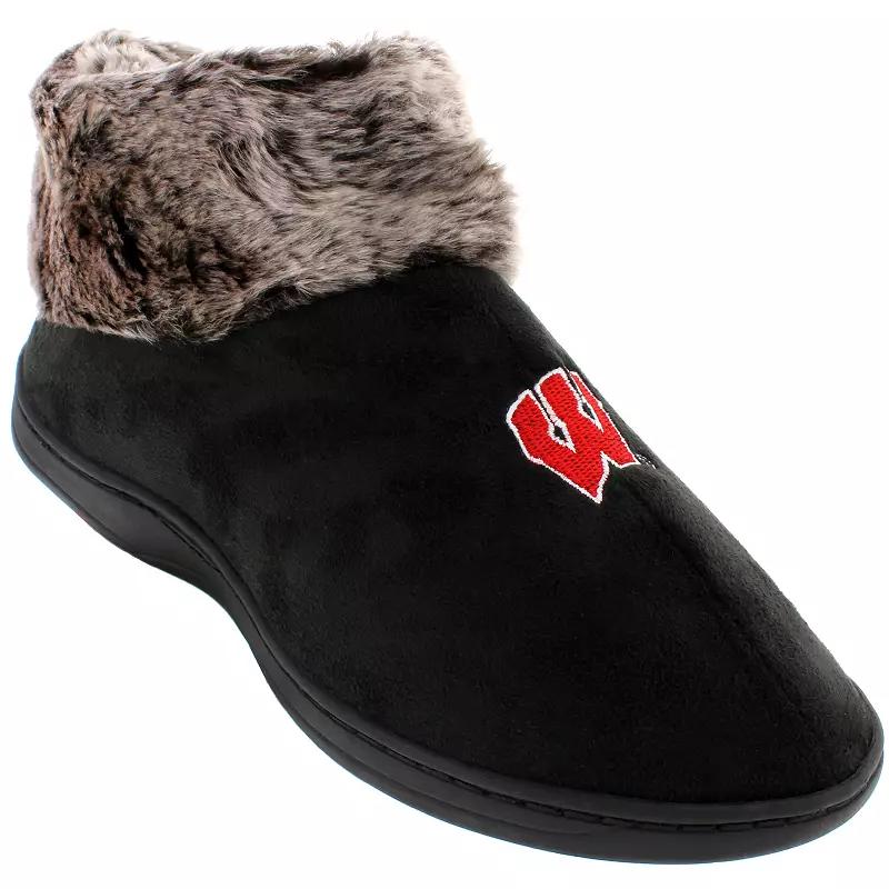 Wisconsin Badgers Faux-Fur Slippers, Women's,  Product Image