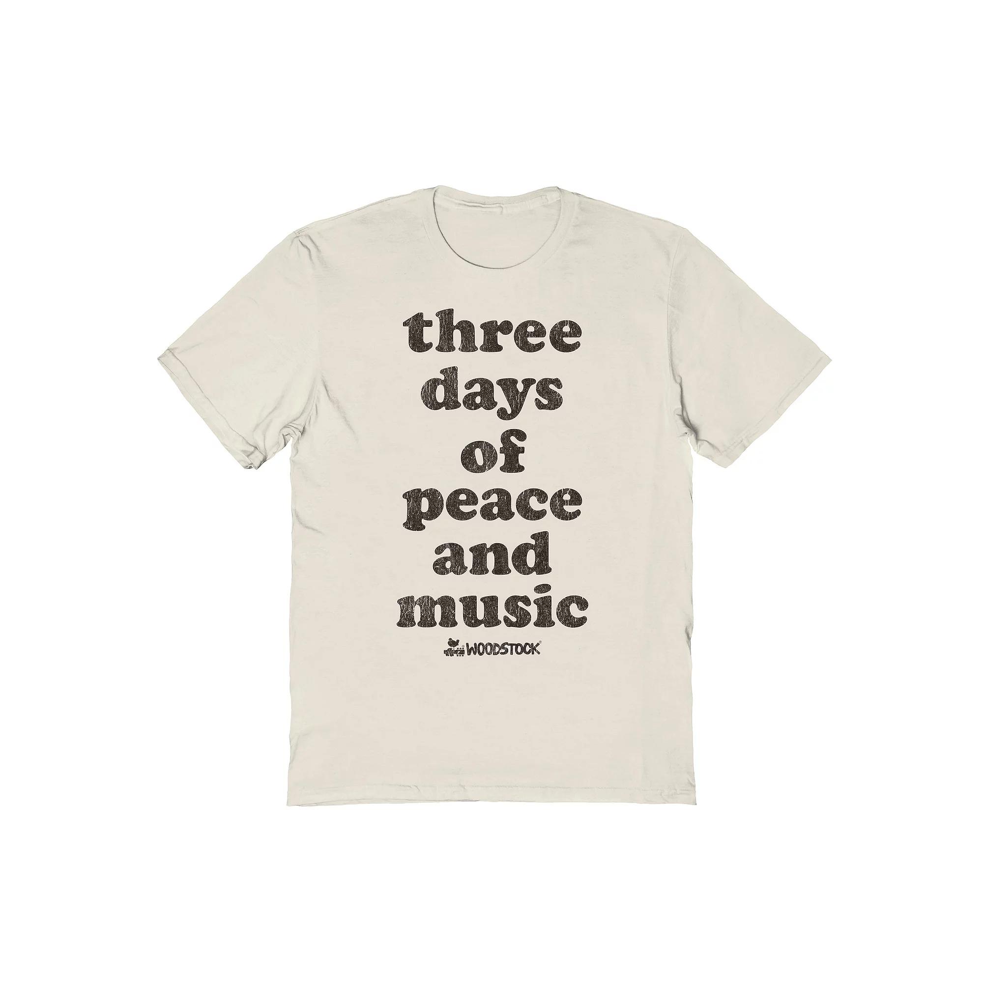 Men's Woodstock Three Days Graphic Tee, Size: Medium, Natural Product Image