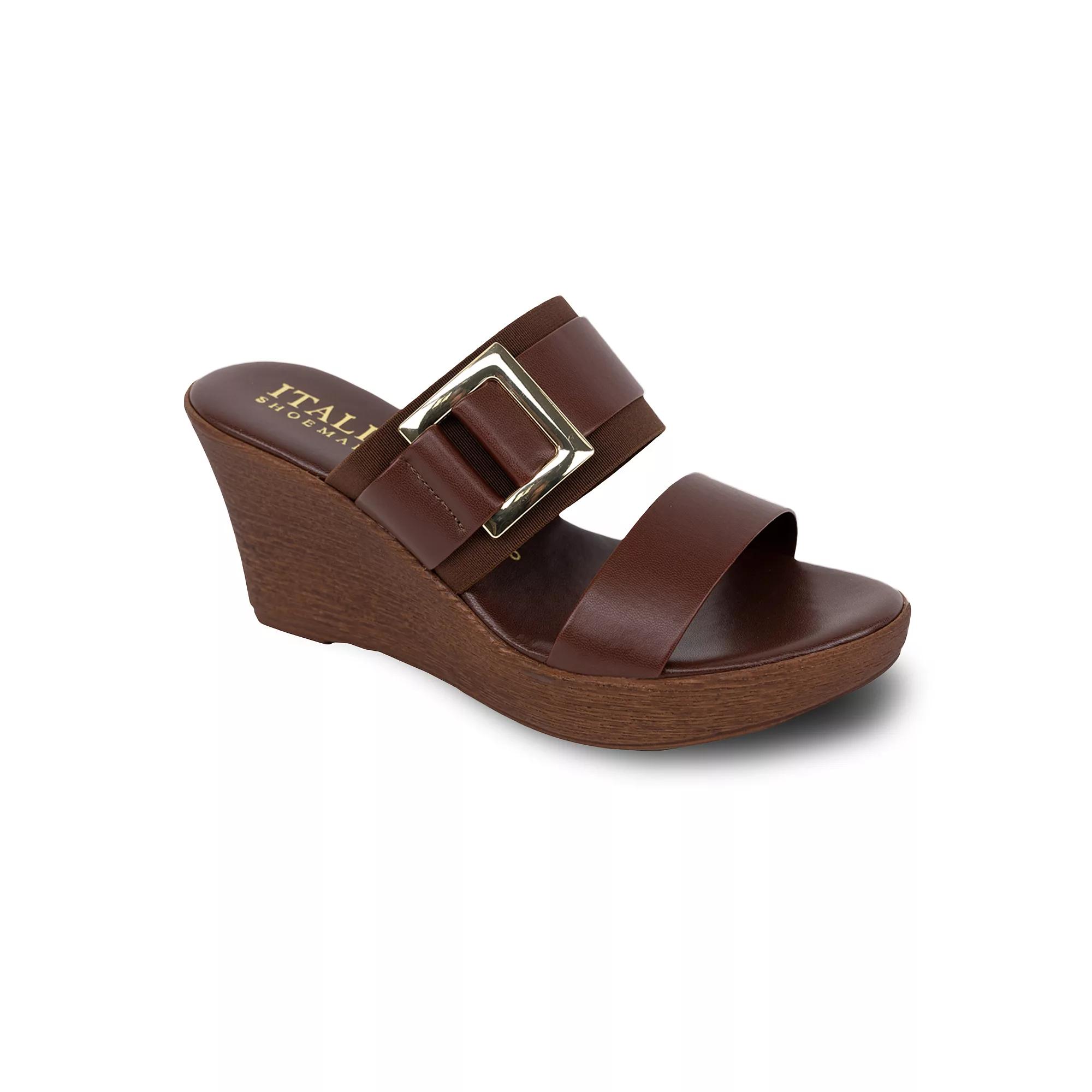 Italian Shoemakers Cai Women's Wedge Sandals, Size: 8, Brown Product Image