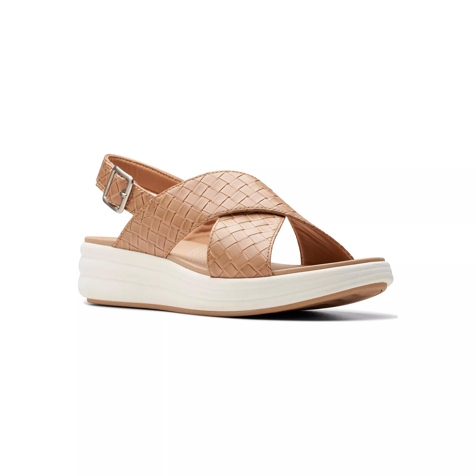 Clarks® Cloudsteppers Drift Sun Women's Sandals, Size: 6.5 Wide, Warm Beige Product Image