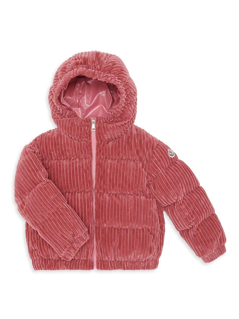 Moncler Kids' Arline Corduroy Down Jacket in Pink at Nordstrom, Size 8Y Product Image