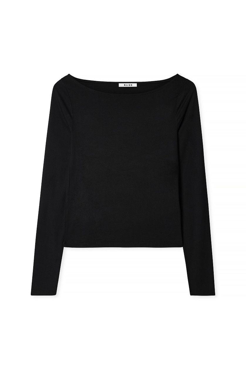 Boat Neck Long Sleeve Top Product Image