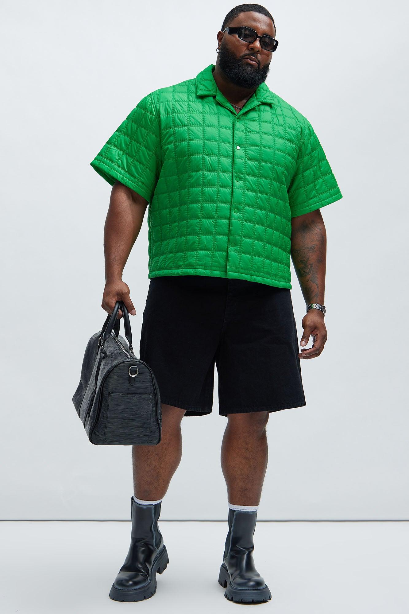 Othello Quilted Nylon Shirt - Green Product Image