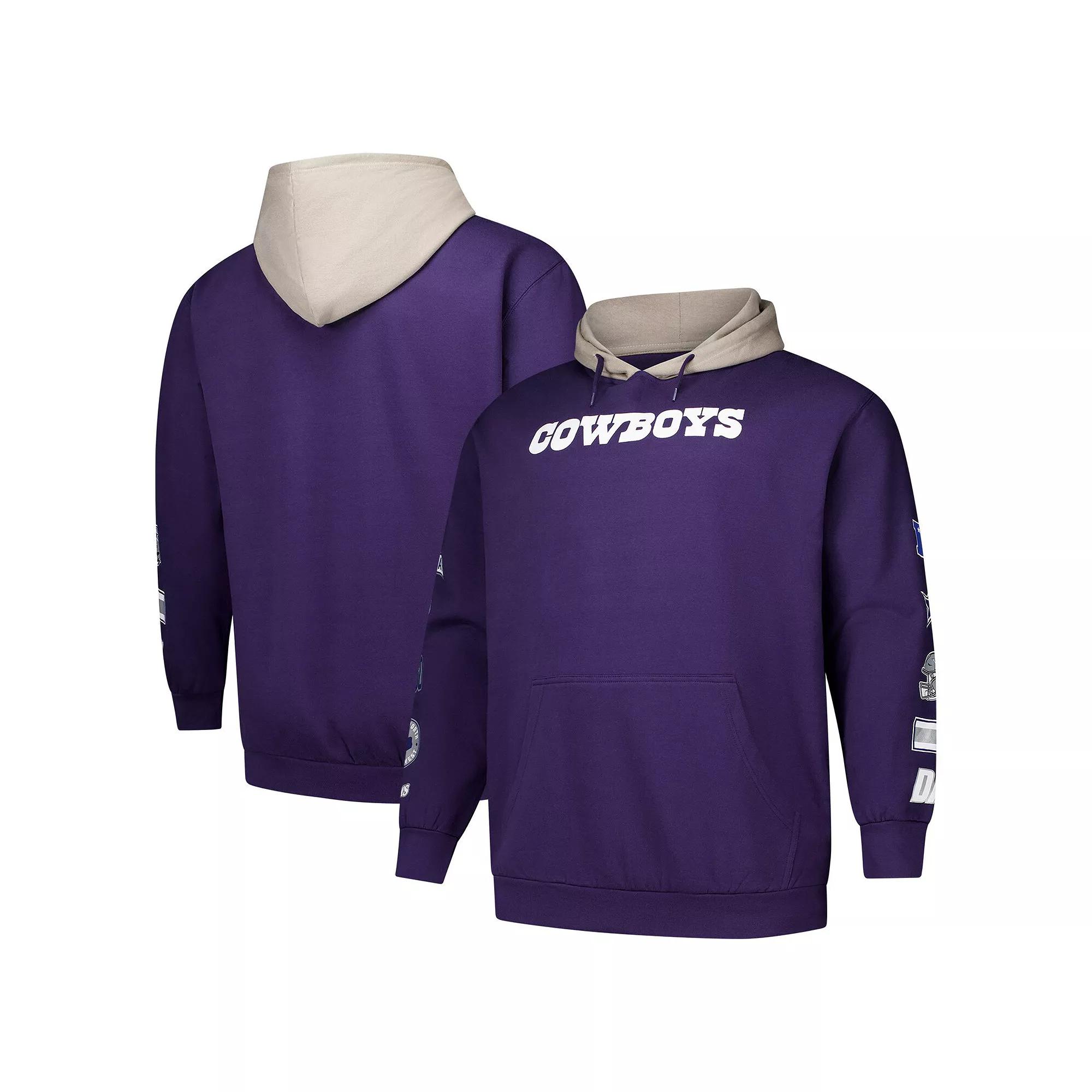 Men's Fanatics Navy Dallas Cowboys Big & Tall Patched Out Pullover Hoodie,  Product Image