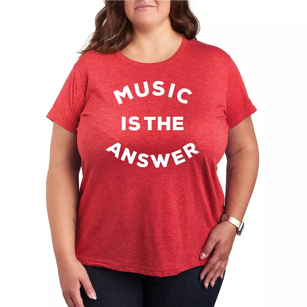 Plus Music is the Answer Graphic Tee, Women's,  Product Image