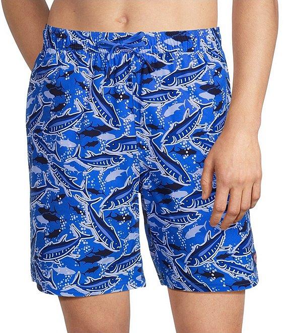 Vineyard Vines Chappy Fish Print 7#double; Inseam Swim Trunks Product Image