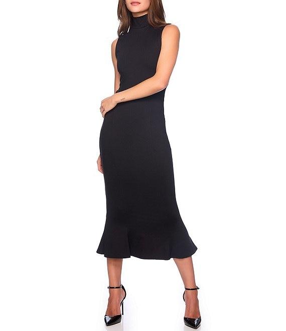 Susana Monaco Mock Neck Sleeveless Trumpet Hem Midi Dress Product Image