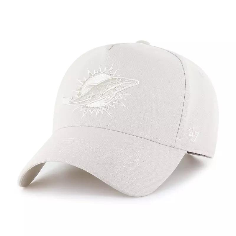Men's '47 Cream Miami Dolphins Ballpark Offside Adjustable Hat, Beige Product Image