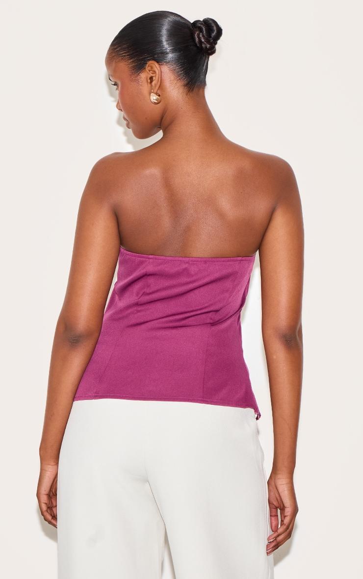 Wine Peplum Bandeau Product Image