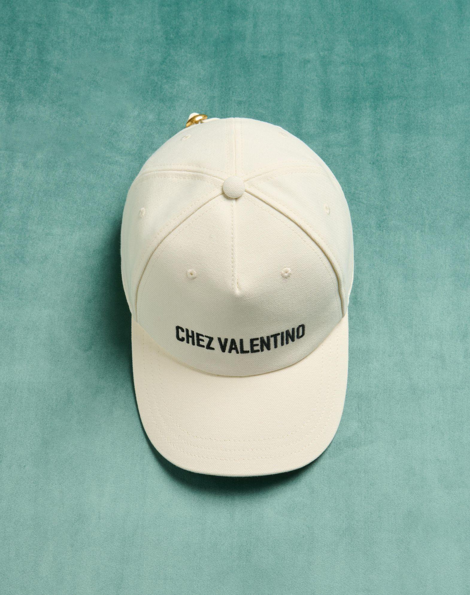 Chez Valentino Cotton Baseball Cap With Embroidery Product Image