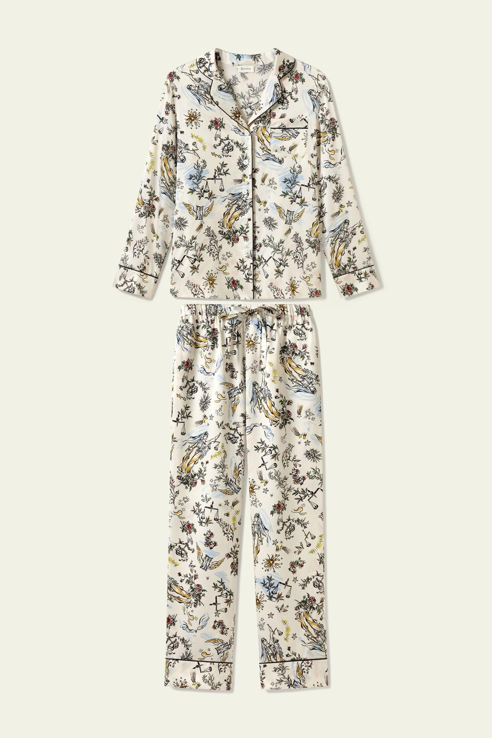 Libra Zodiac Classic Silk Pajama Set Product Image
