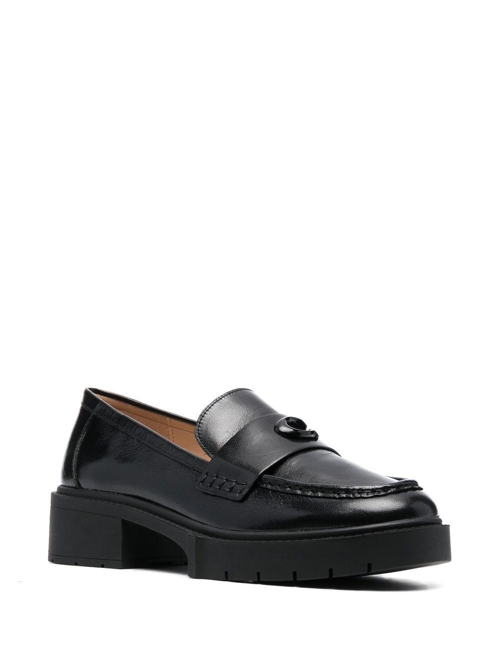 Leah chunky sole leather loafers Product Image