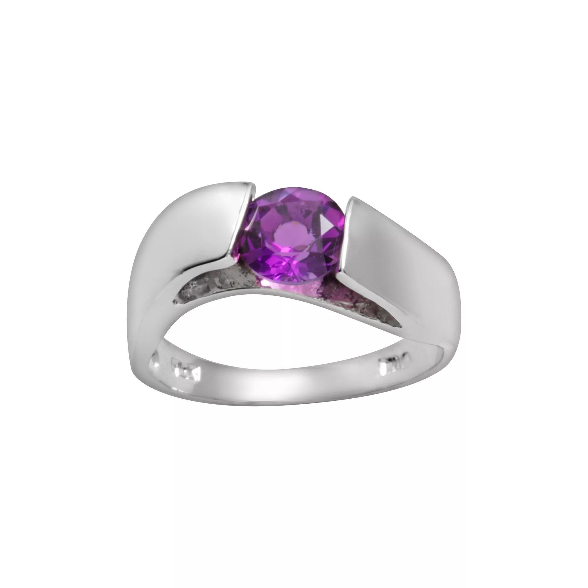 Traditions Jewelry Company Sterling Silver Purple Amethyst Ring, Womens Product Image