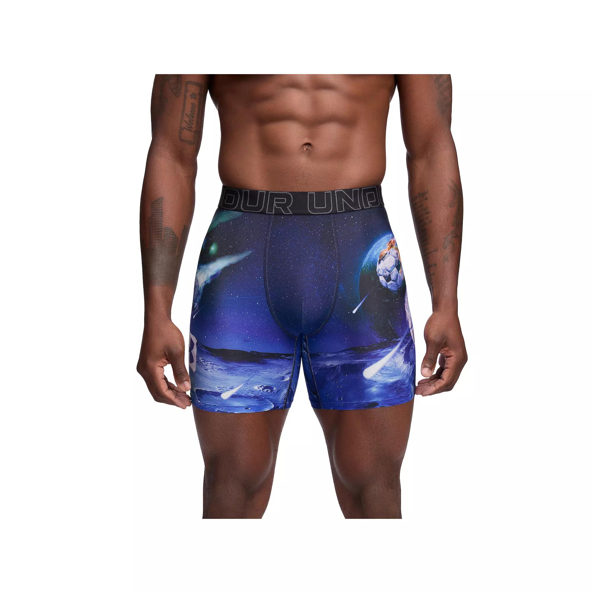 Men's Under Armour 6-in. Performance Tech Mesh Graphic Boxer Brief,  Product Image