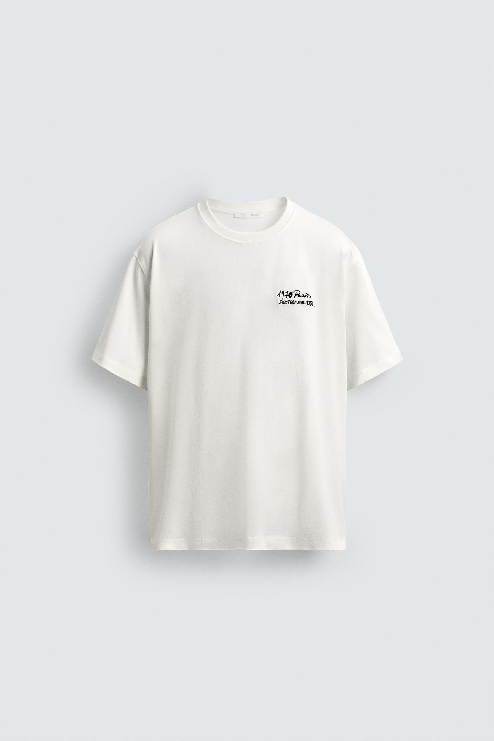 EMBROIDERED TEXT T-SHIRT Product Image