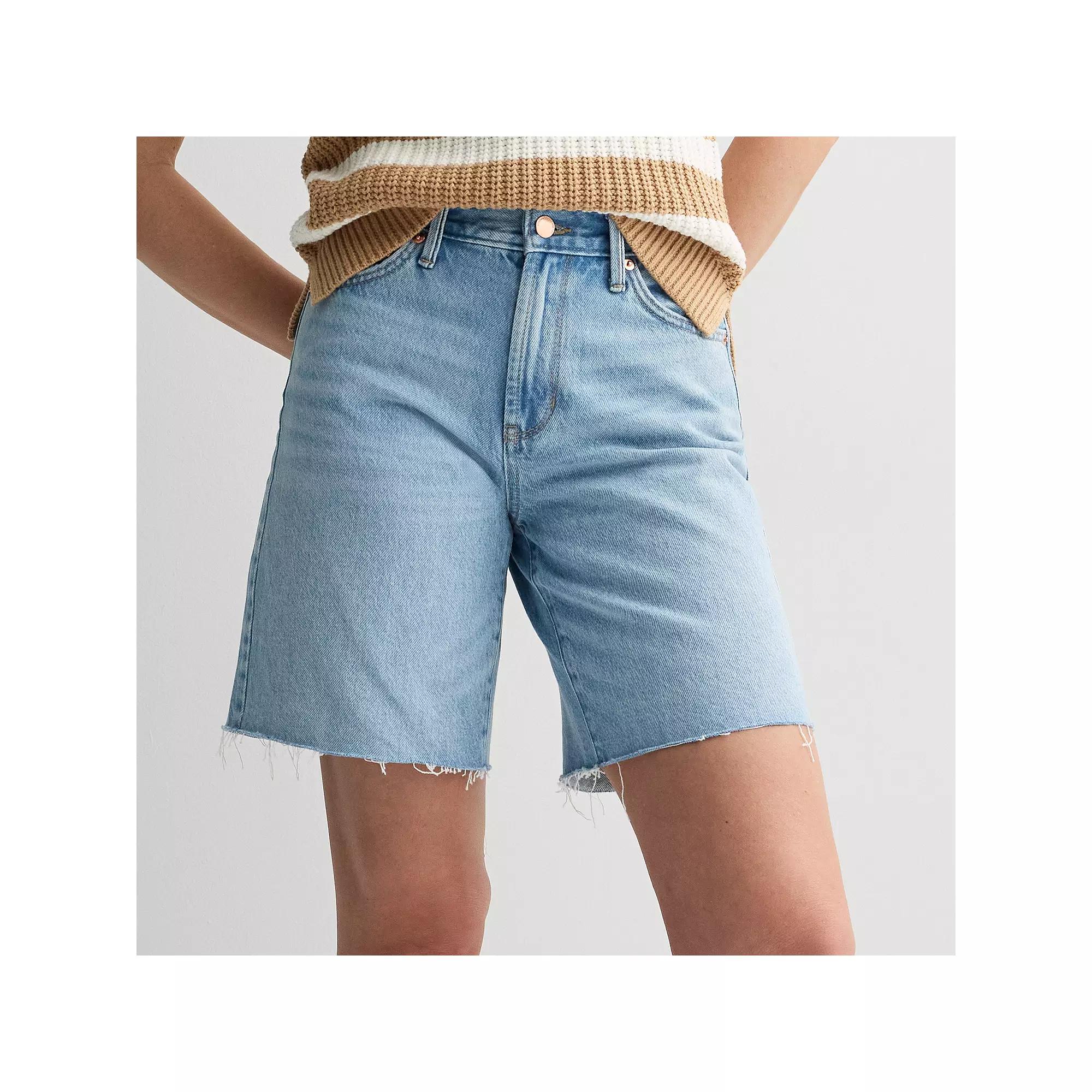 Women's Sonoma Goods For Life® Relaxed Bermuda Jean Shorts, Size: 4, Medium Light Blue Product Image