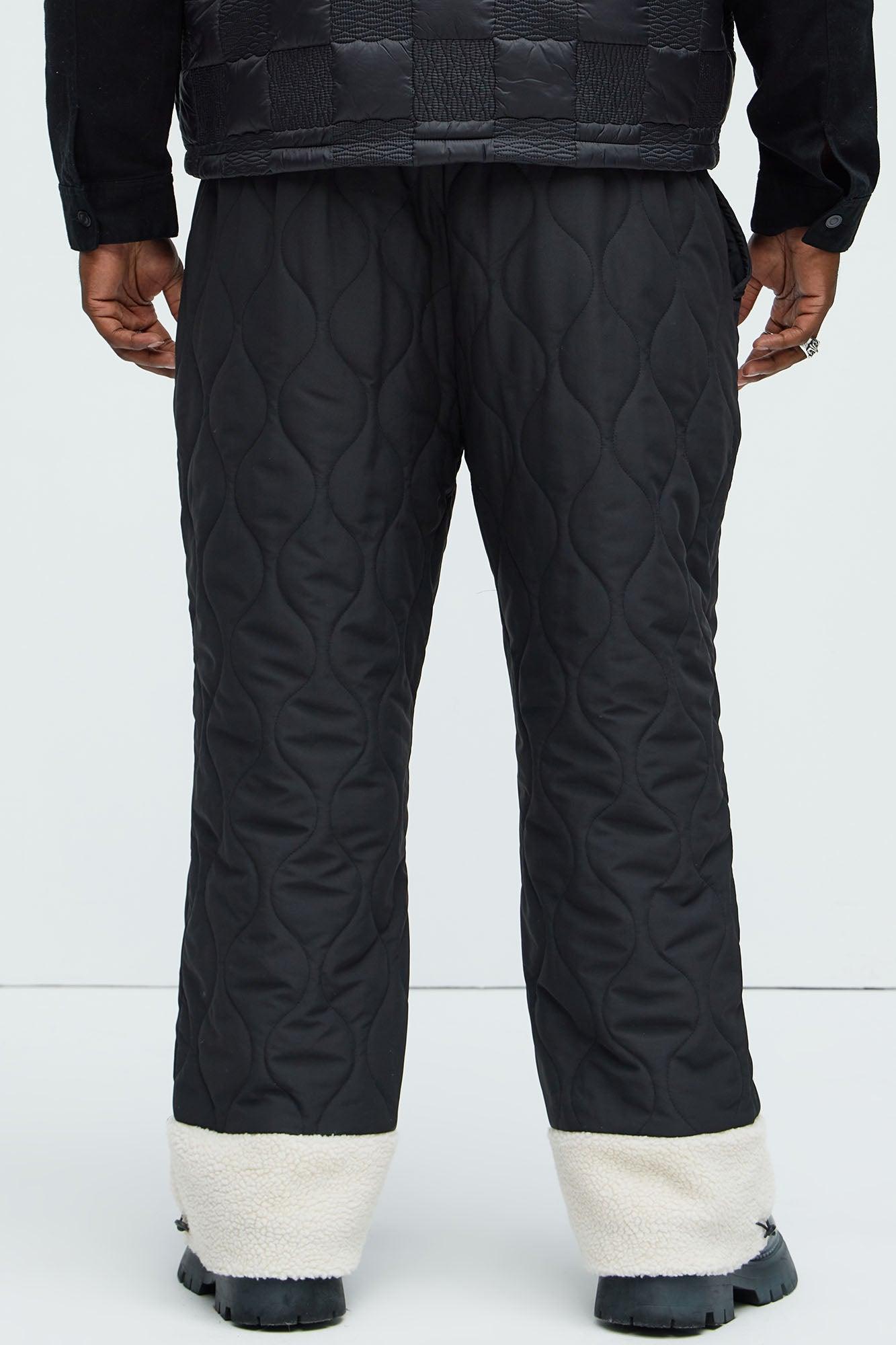 Shreddin' Slopes Straight Quilted Pants - Black Product Image