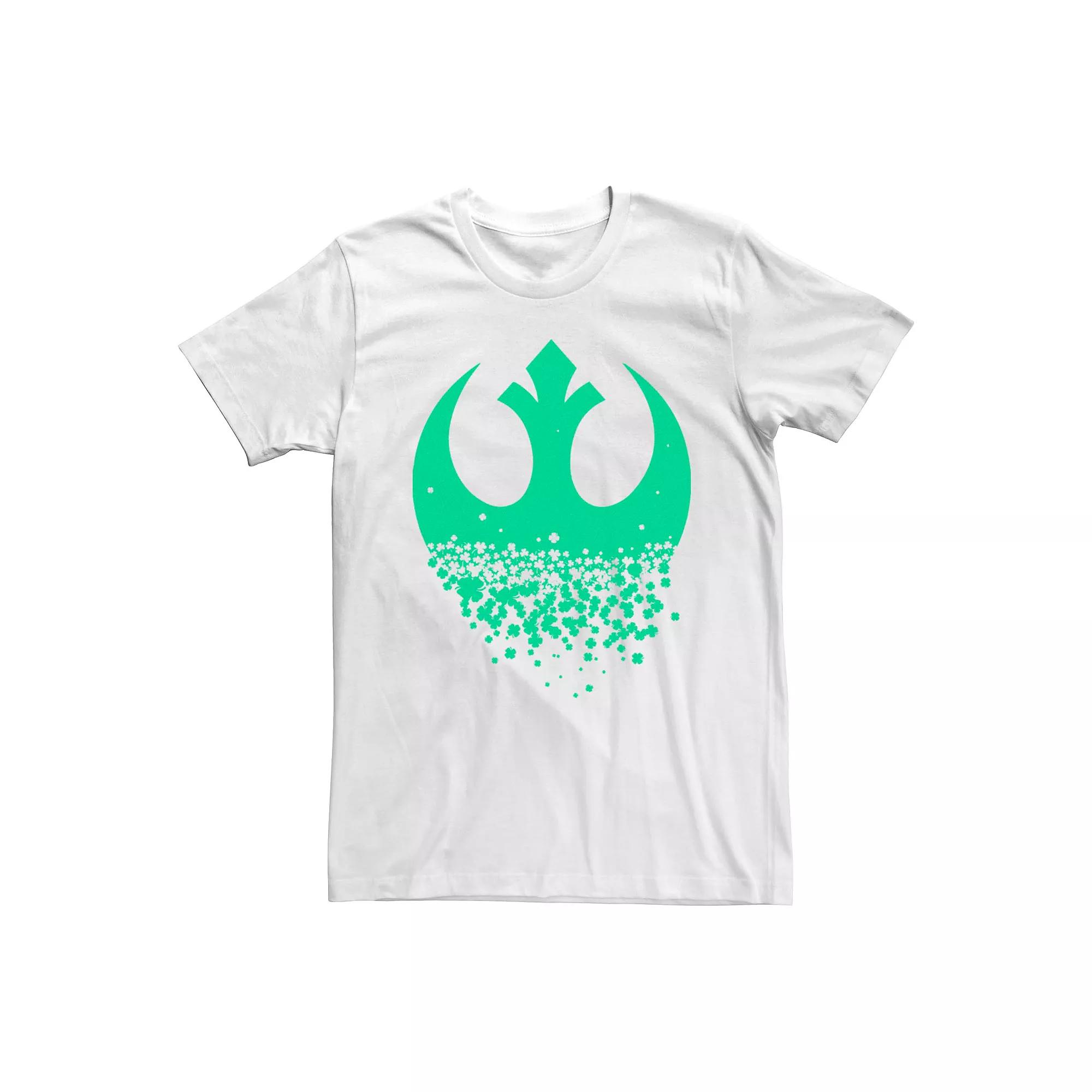 Men's Star Wars Rebel Logo Clovers Saint Patrick's Day Graphic Tee, Size: Large, White Product Image