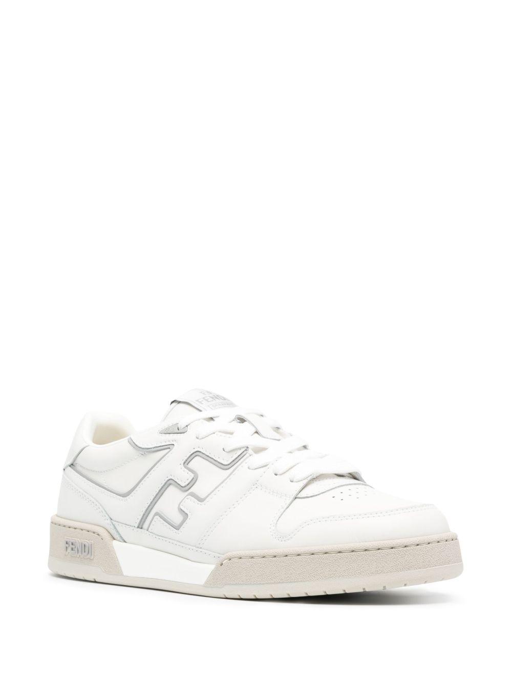Match FF-appliqué leather sneakers Product Image