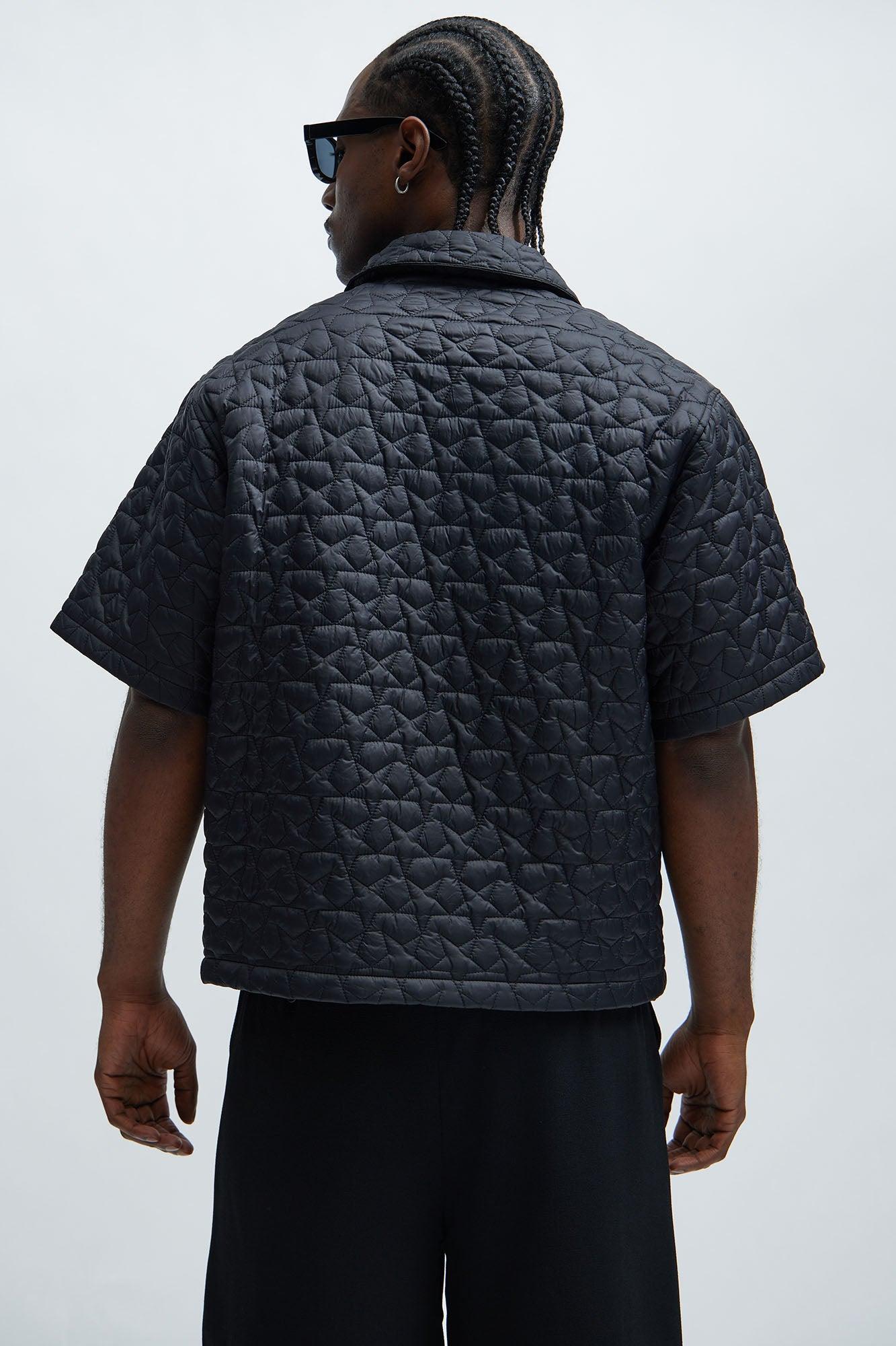 Attucks Quilted Nylon Shirt - Black Product Image