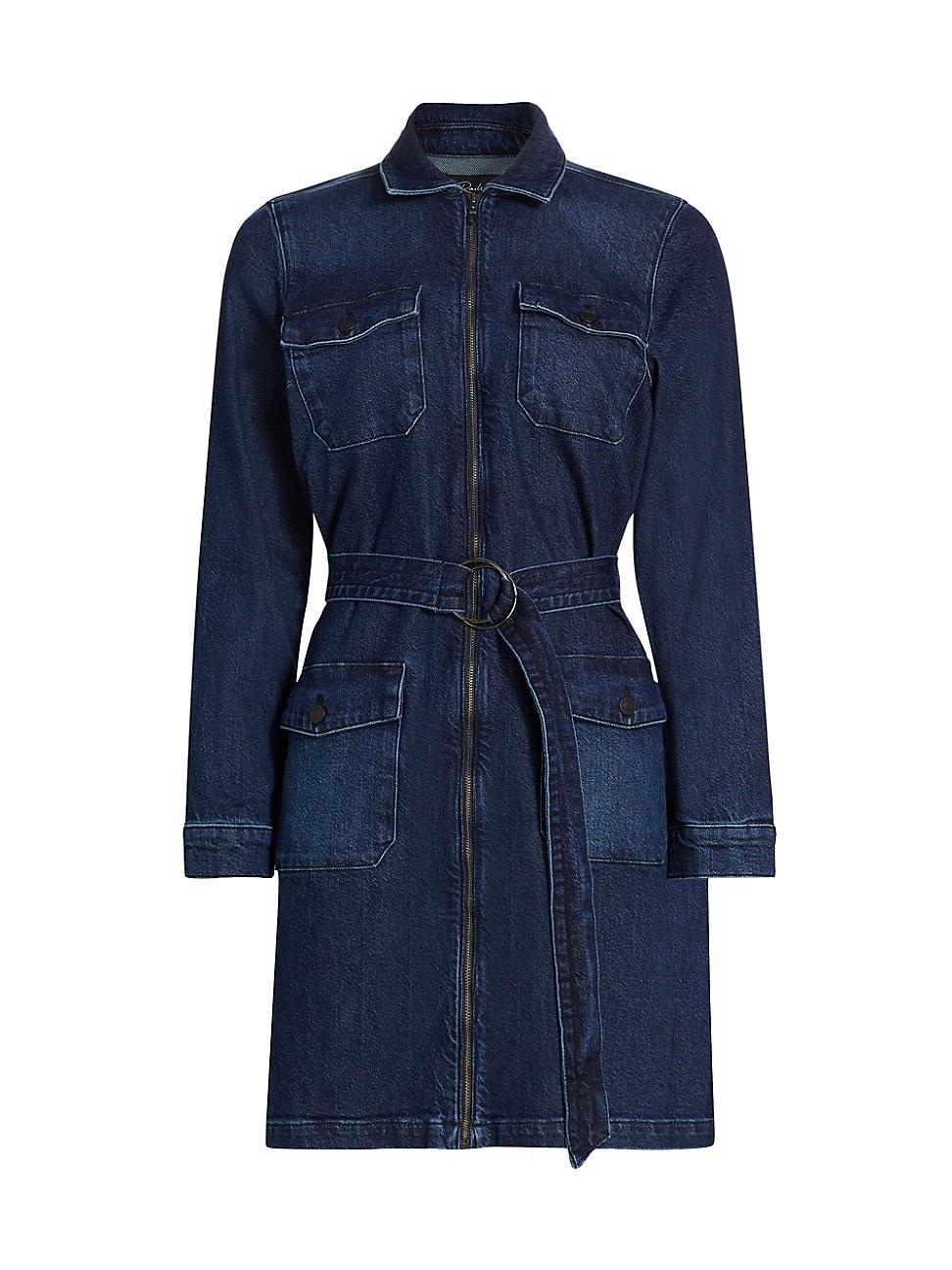 Womens Jefferson Belted Denim Minidress Product Image