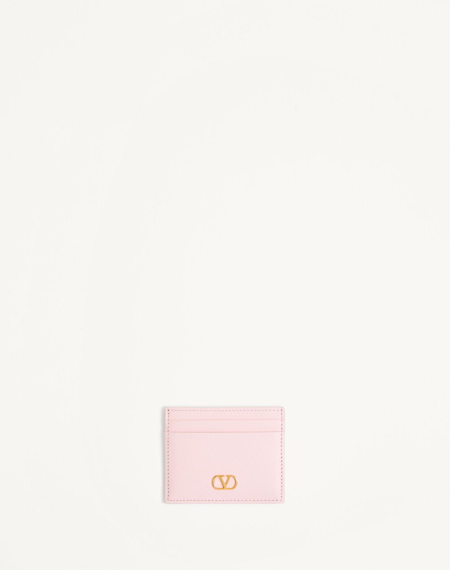 Vlogo Signature Grainy Calfskin Card Holder Product Image