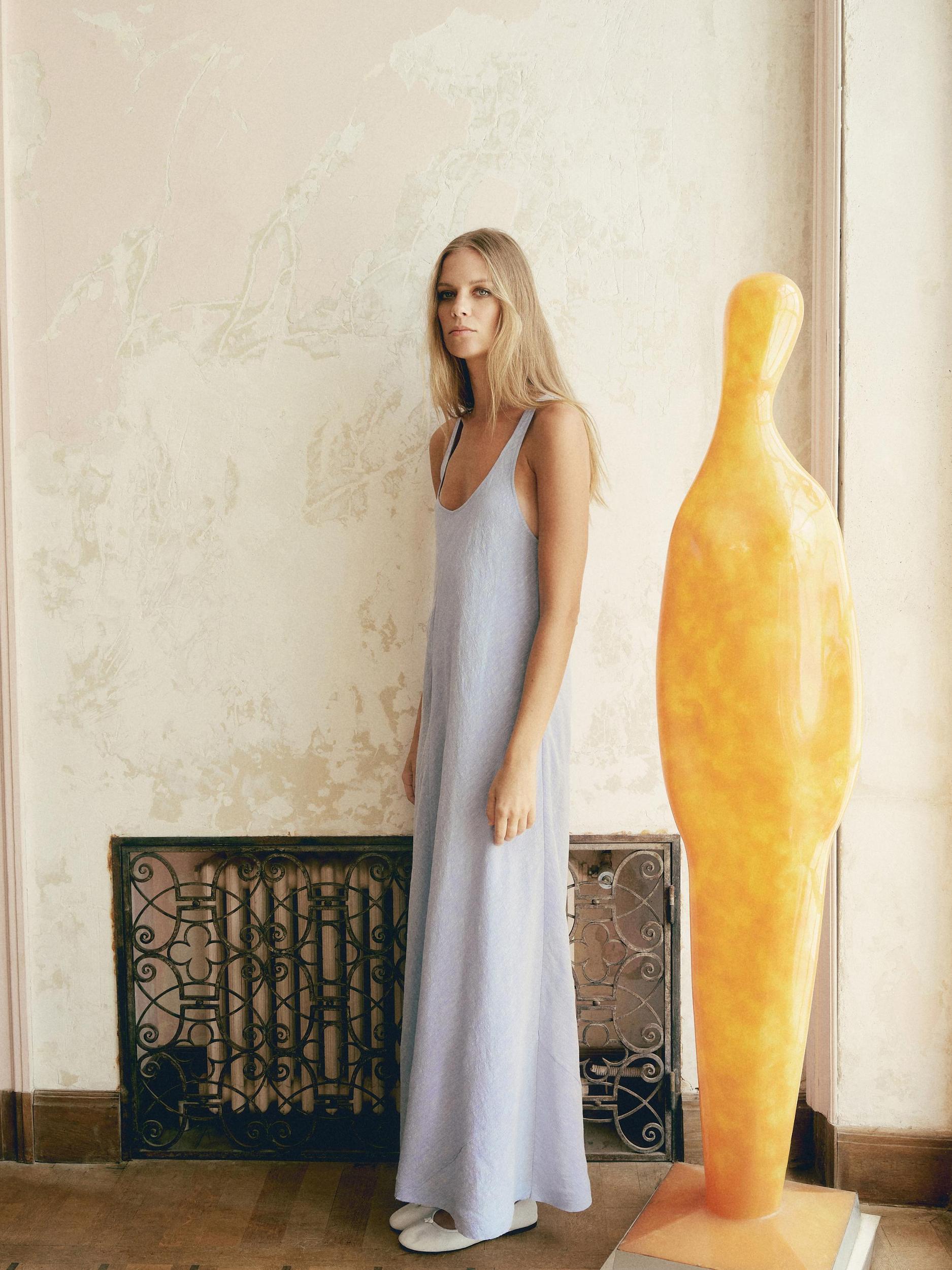 Long flowing dress with back detail Product Image