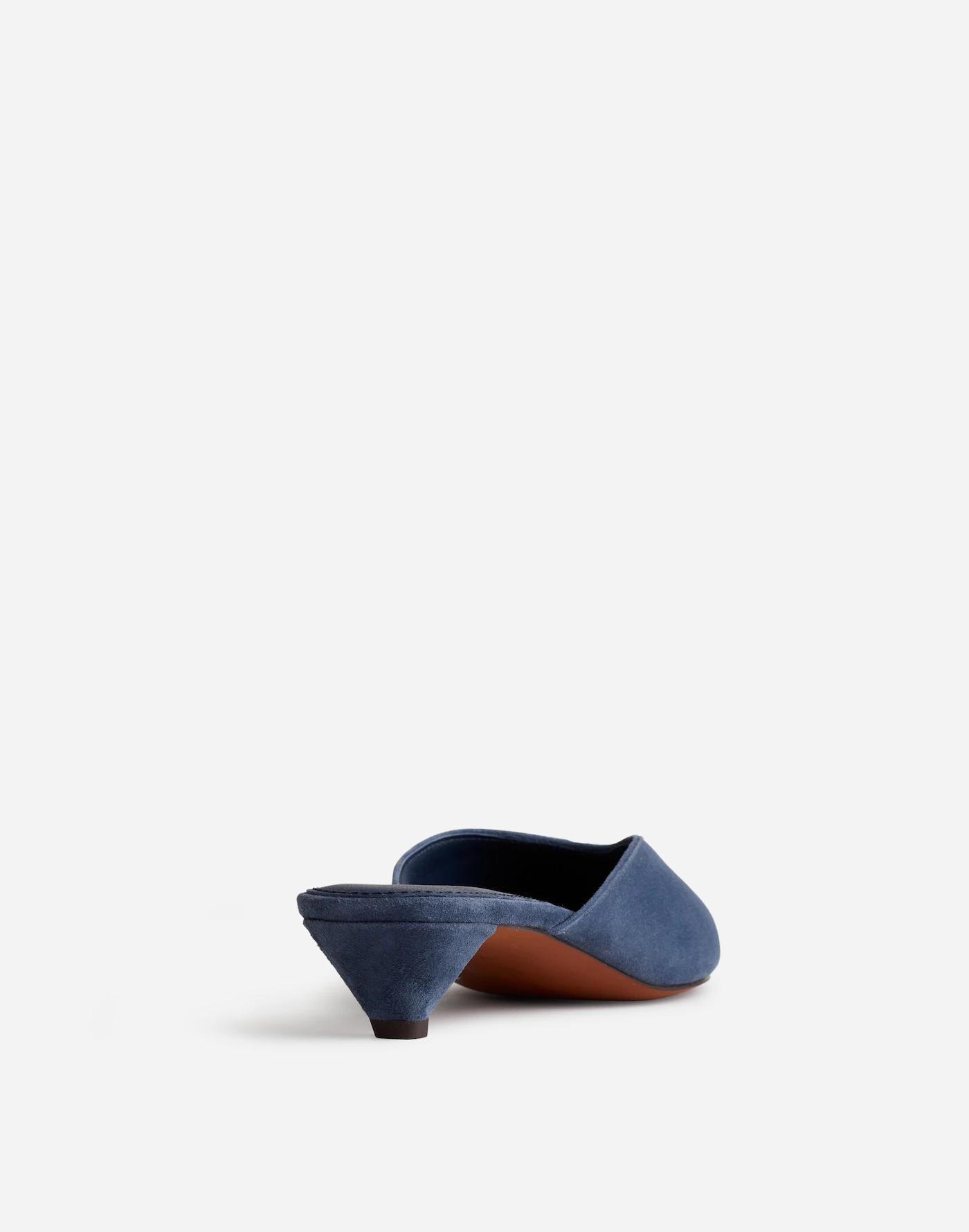 The Simone Kitten-Heel Mules in Suede Product Image