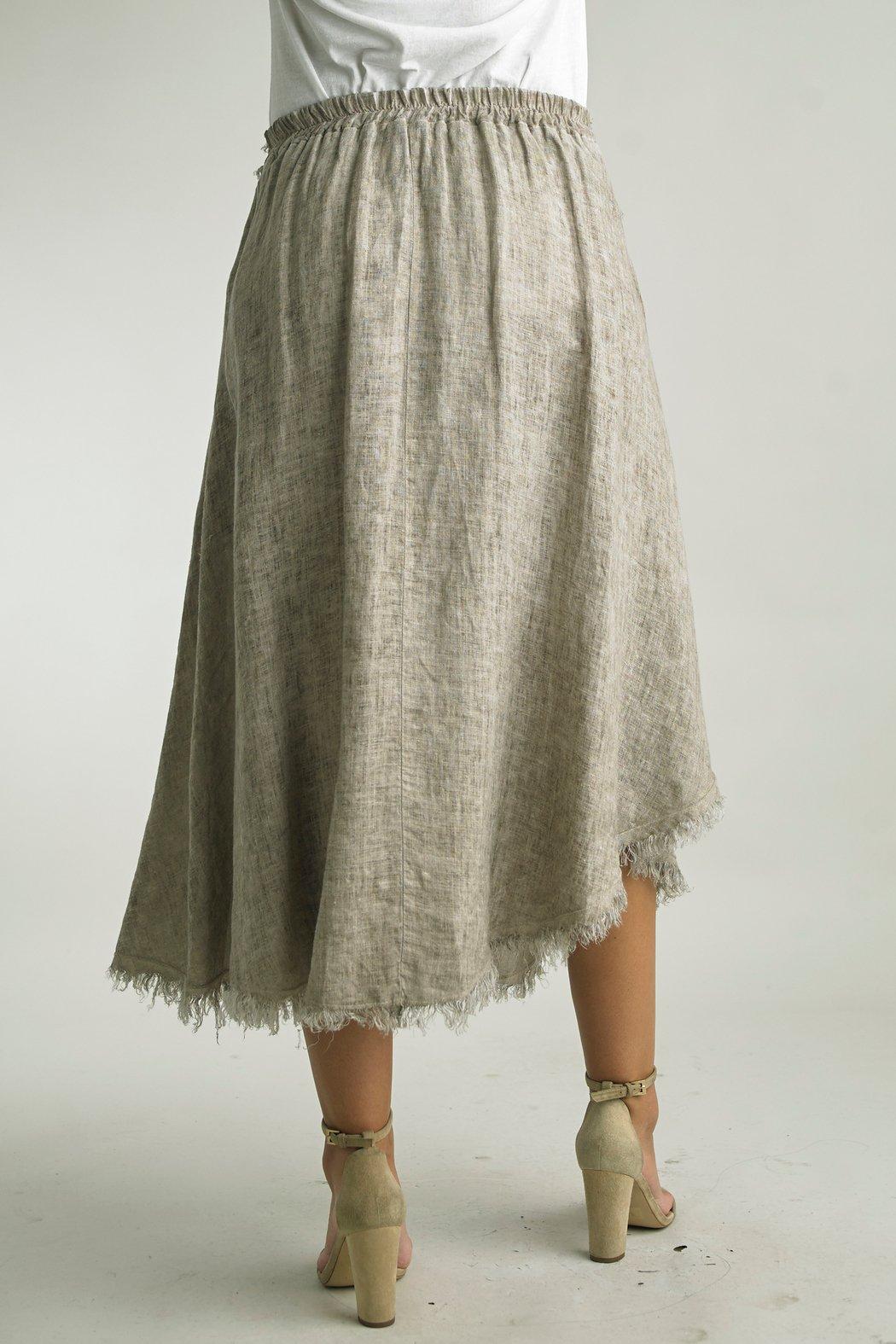 Taupe Belted Skirt Product Image