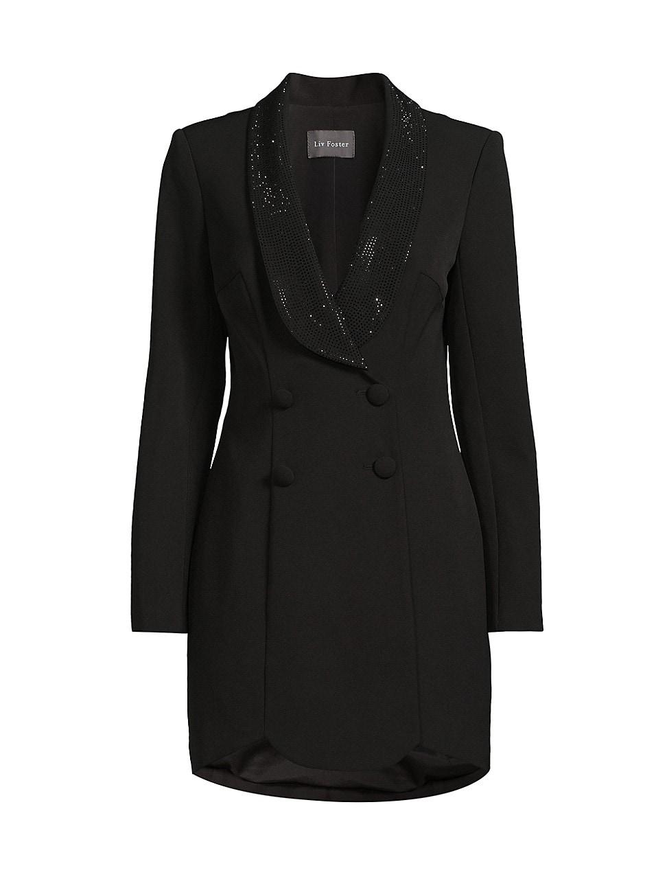 Womens Embellished Lapels Blazer Cocktail Dress Product Image