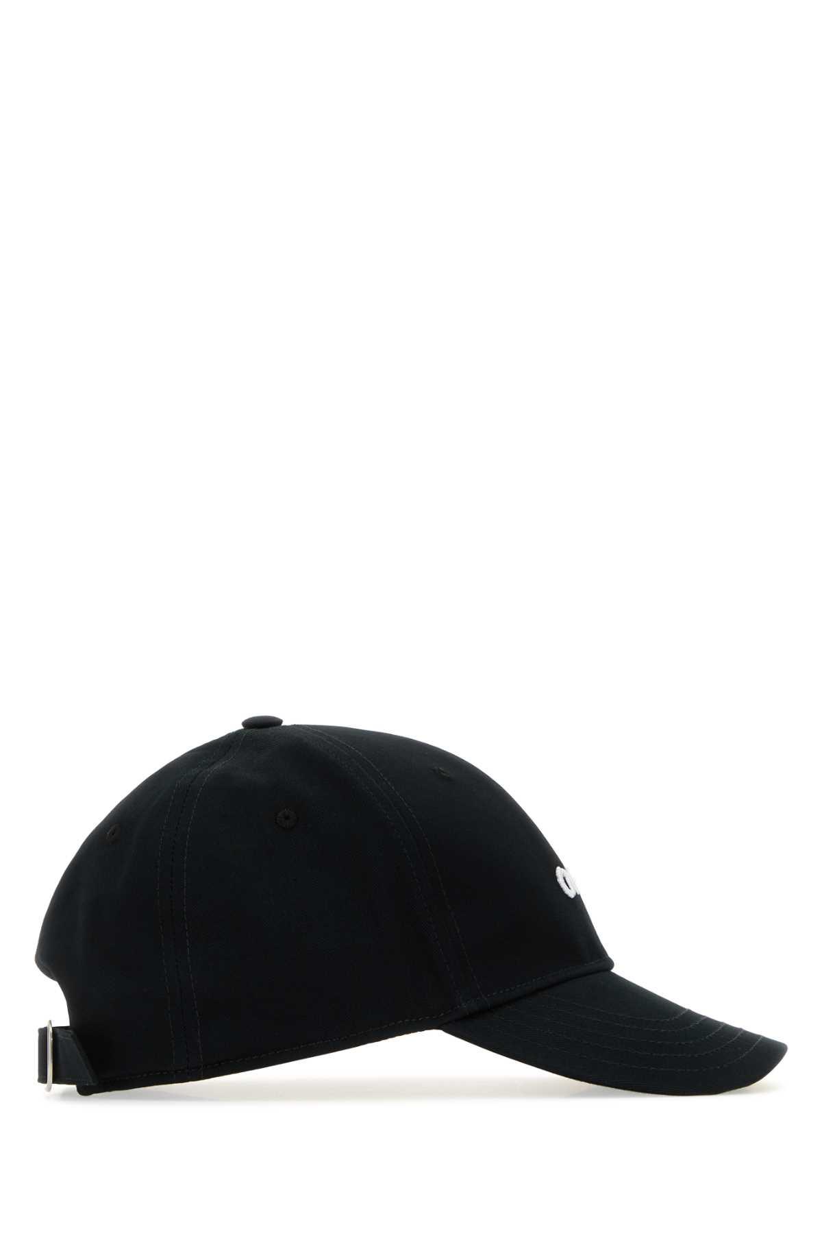 OFF-WHITE Logo-embroidered Baseball Cap With Curved Peak In Black Product Image