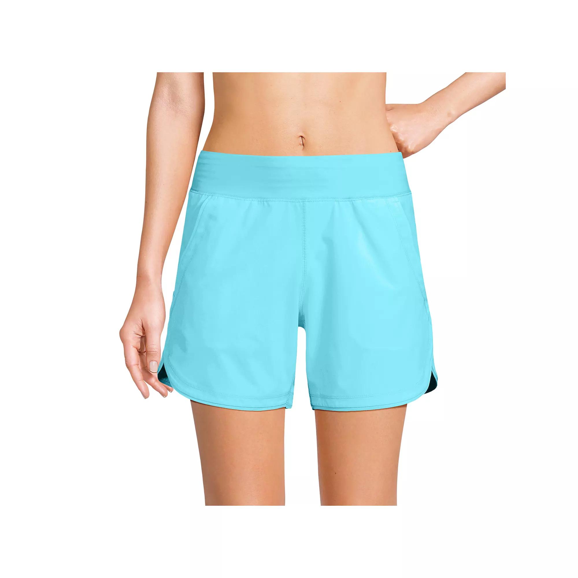 Women's Lands' End 5" Quick Dry Swim Shorts With Panty, Size: 12, River Blue Product Image