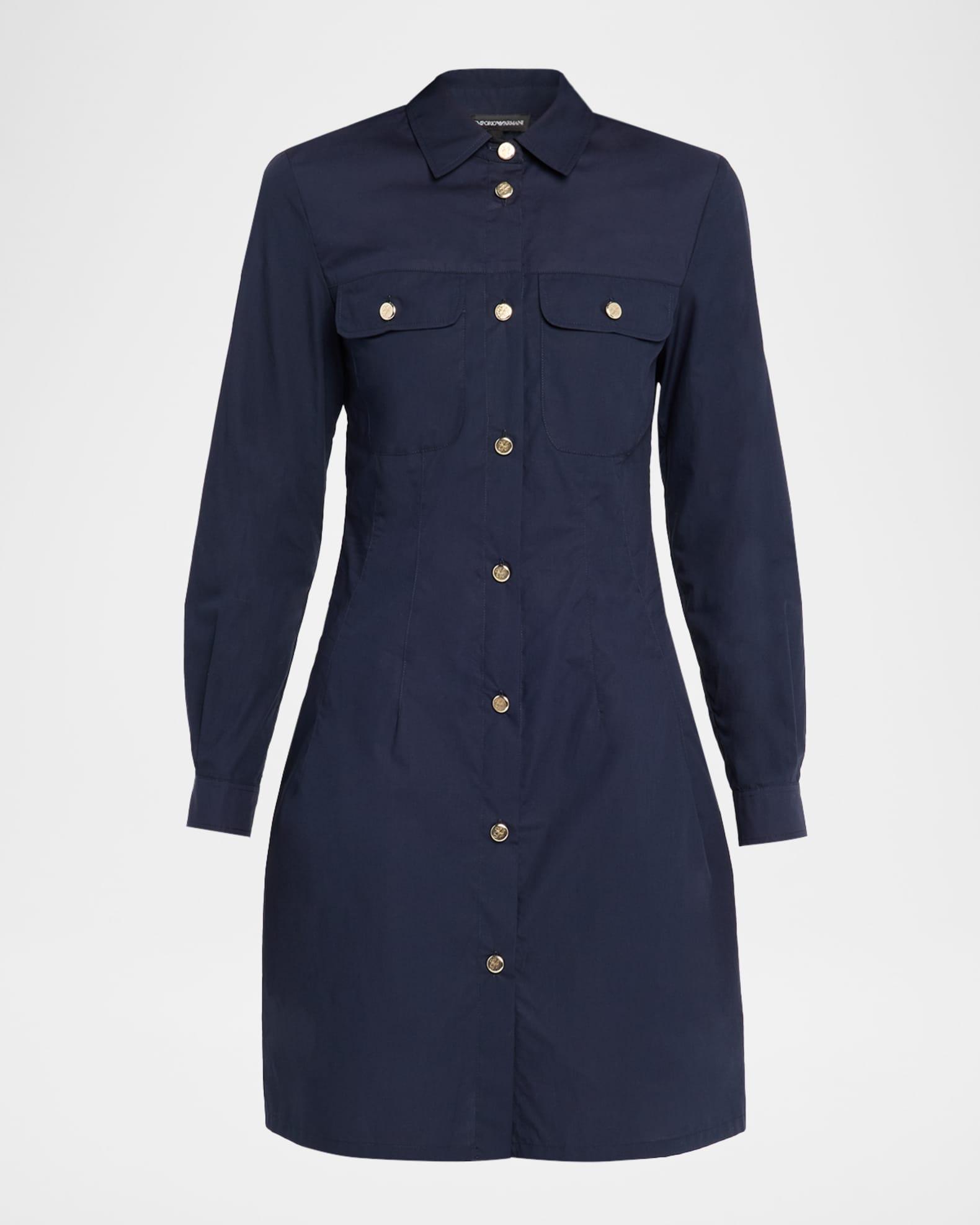 Cotton Poplin Mini Shirtdress Product Image