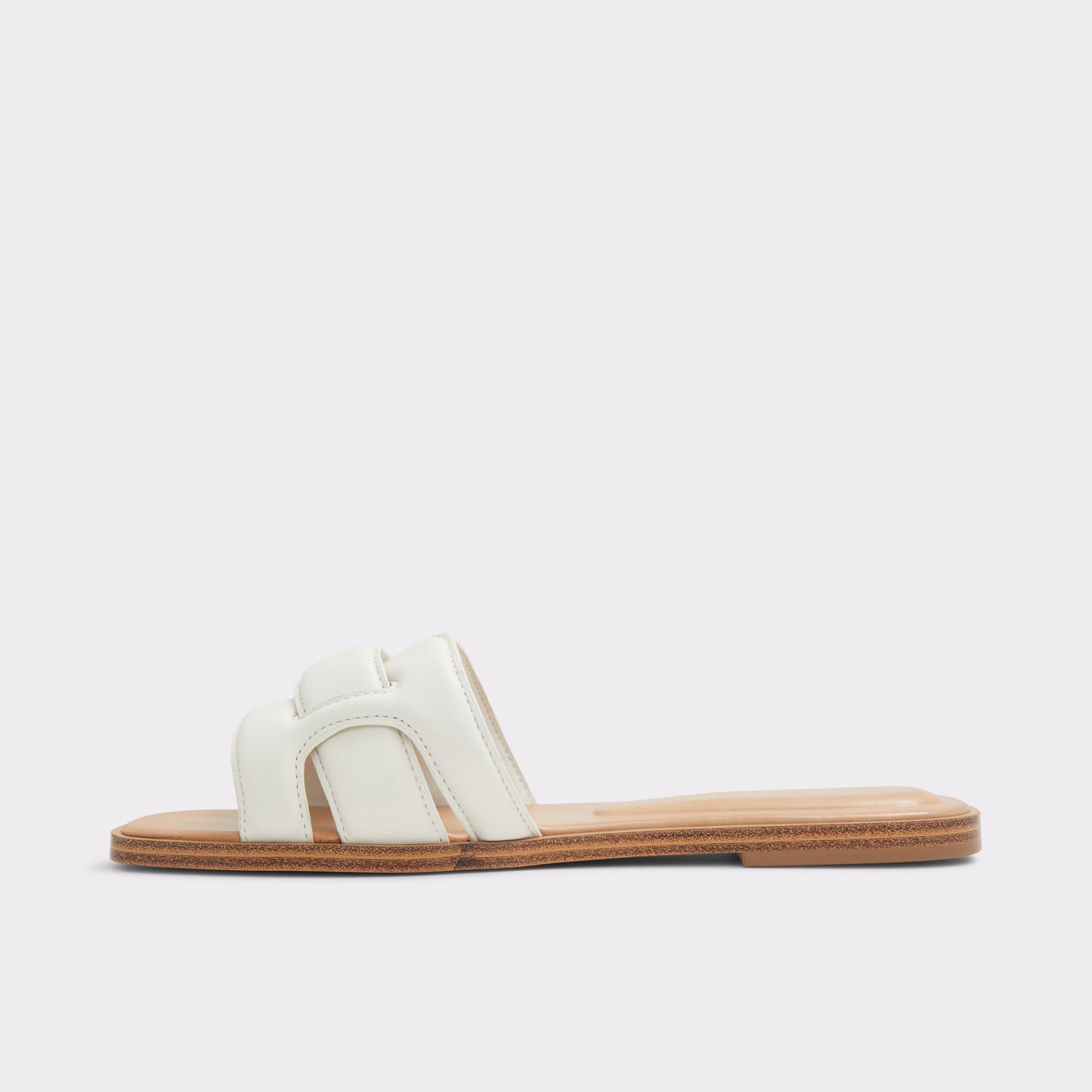 Elenaa White/Bone Women's Flat Sandals | ALDO US Product Image