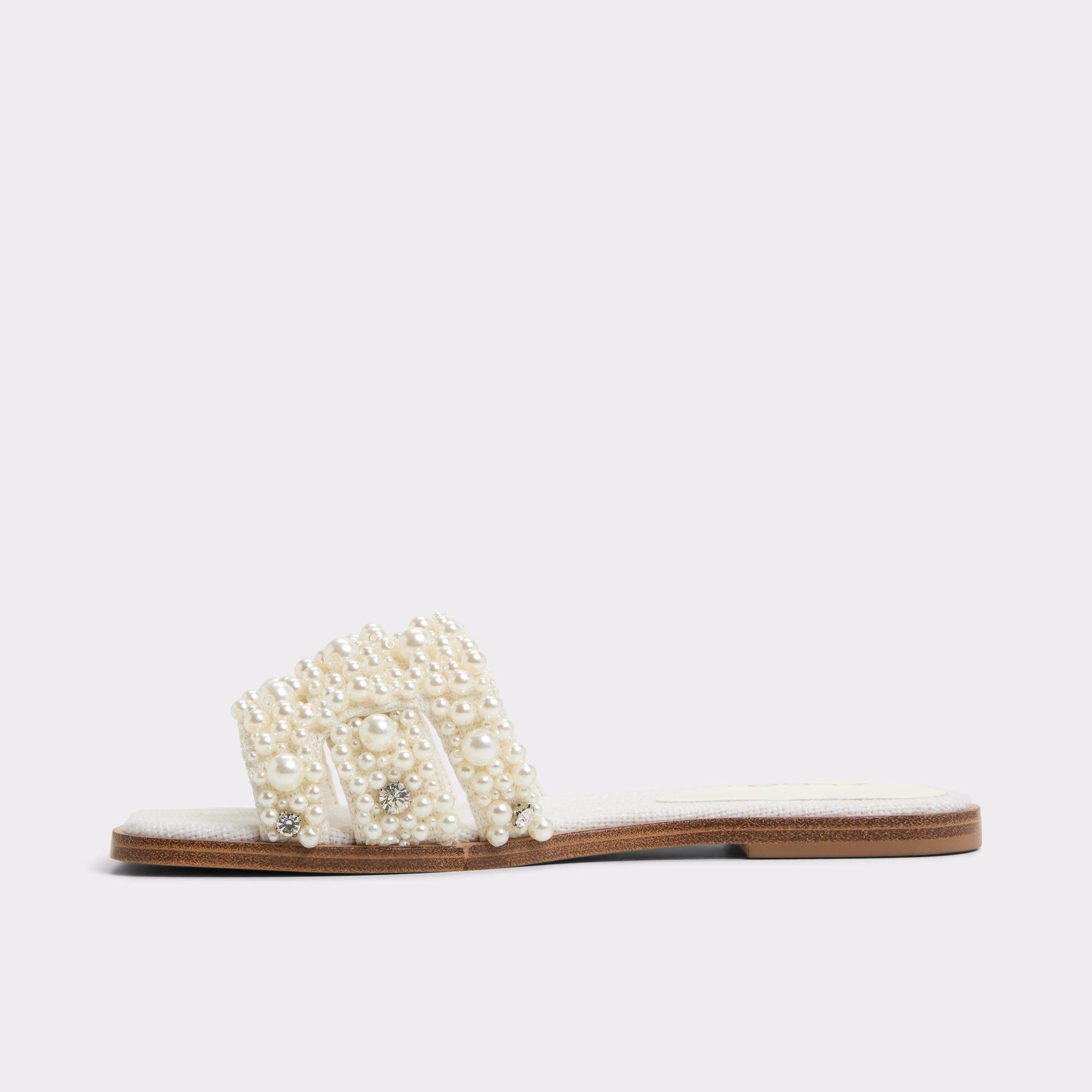 Eleny White Multi Women's Flat Sandals | ALDO US Product Image