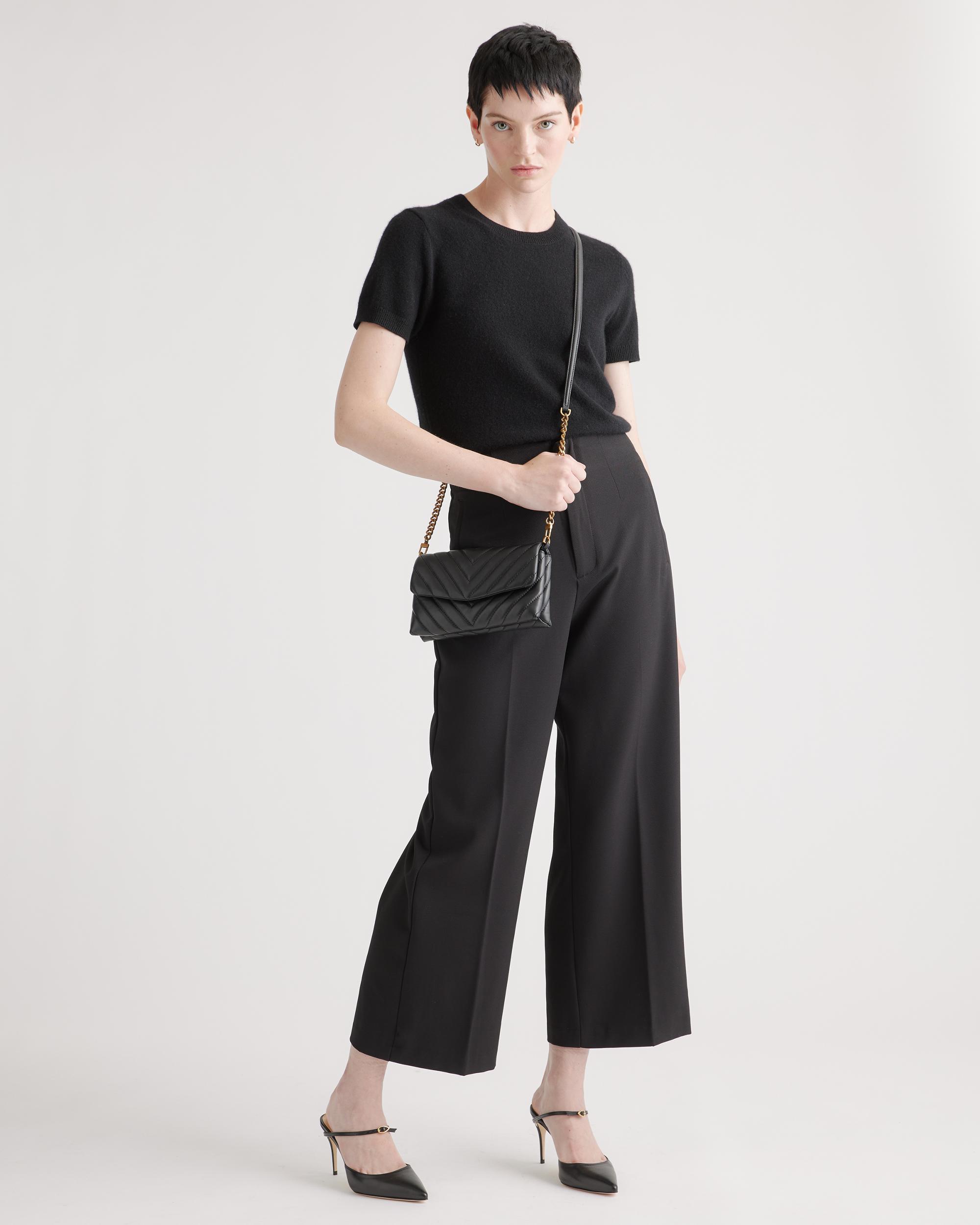 Quince | Women's Italian Leather Quilted Wallet Crossbody Product Image